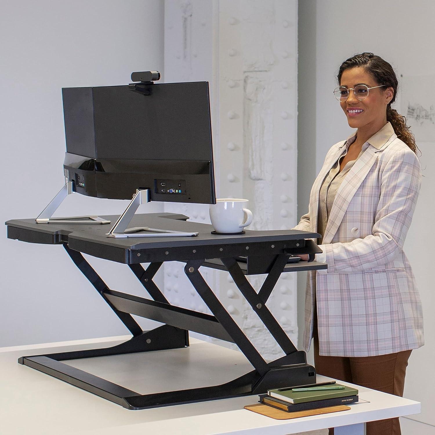 Ergotron WorkFit-TL Adjustable Sit to Stand Standing Desk Workstation Converter