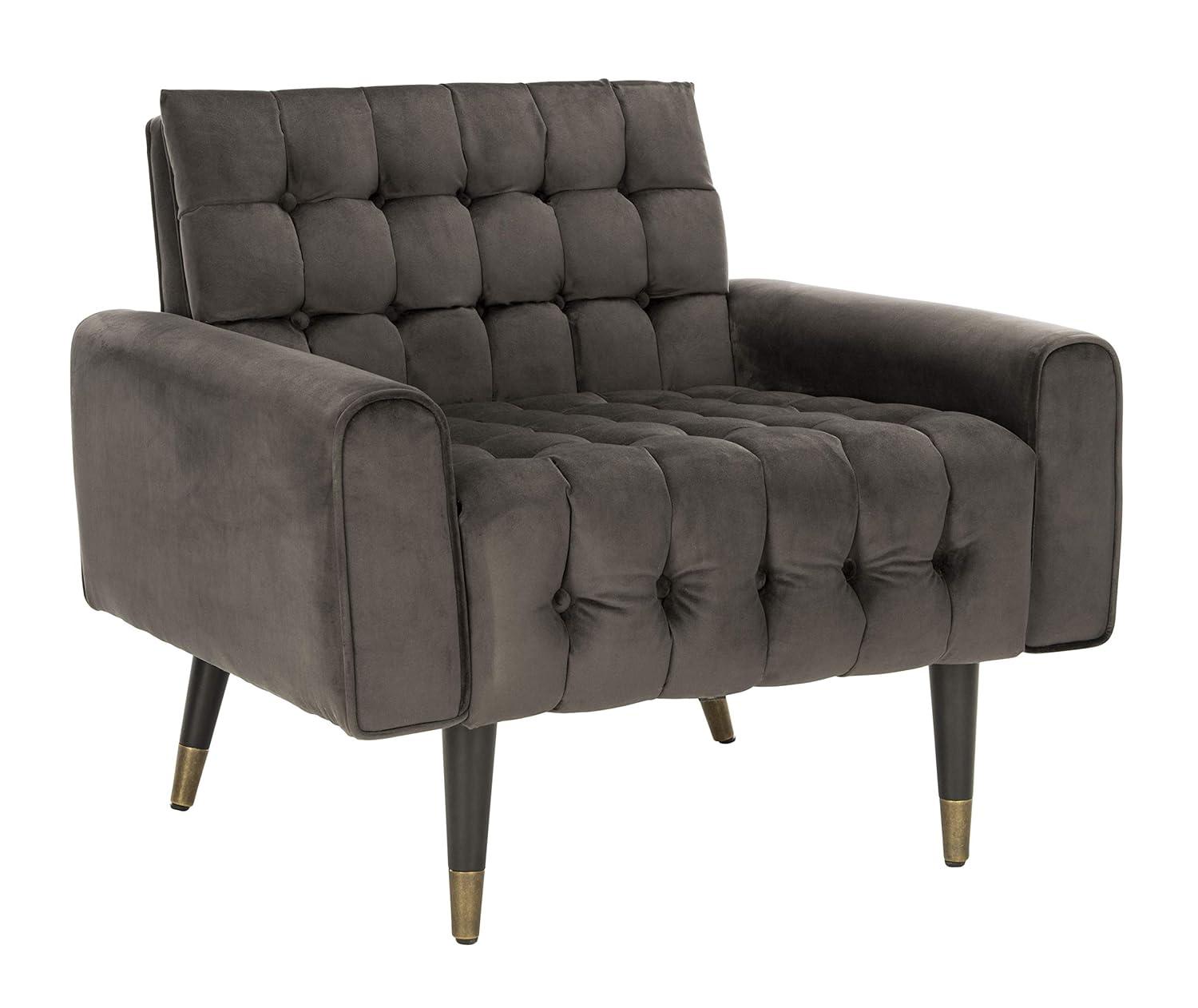 Amaris Tufted Accent Chair - ACH4503 - Shale/Black - Safavieh