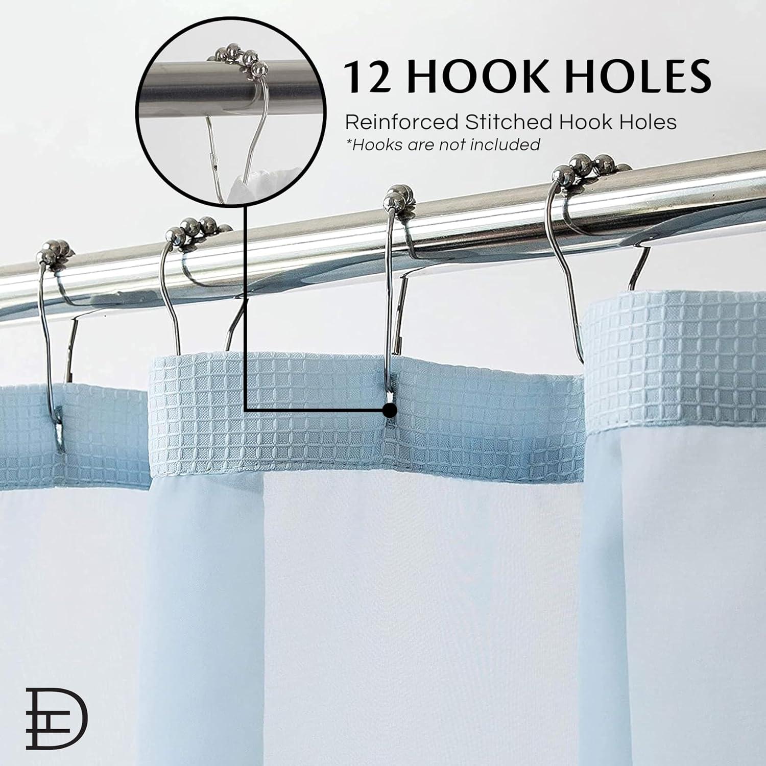 Dainty Home Complete Shower Curtain With Detachable Liner