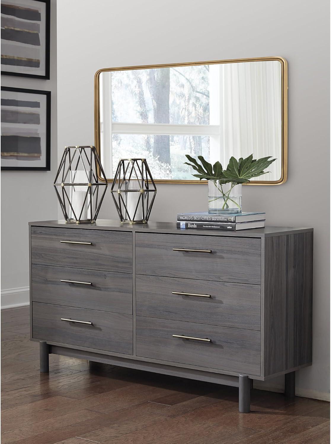 Brymont Warm Gray 6-Drawer Mid-Century Modern Dresser