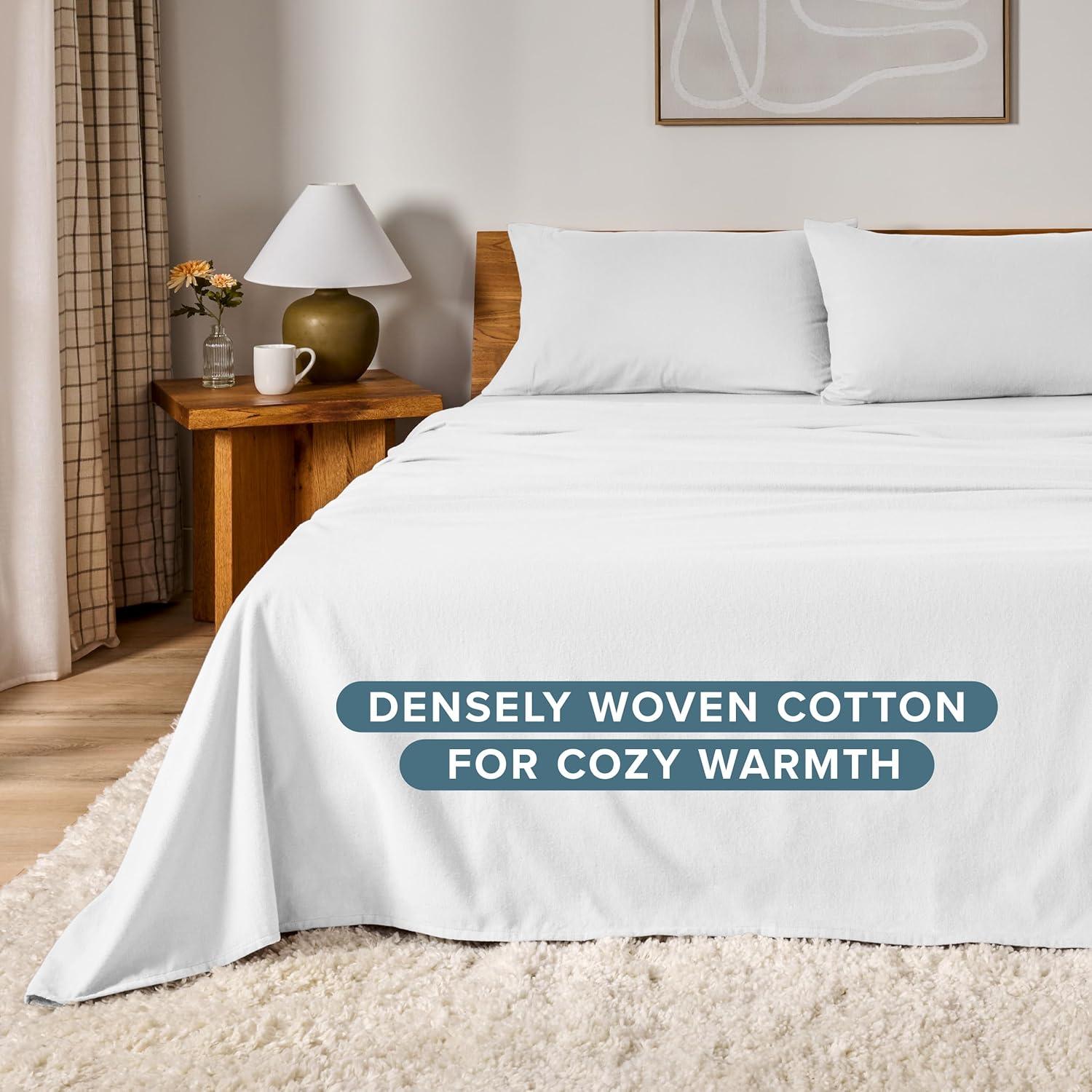 Bare Home Flannel Machine Woven Sheet Set