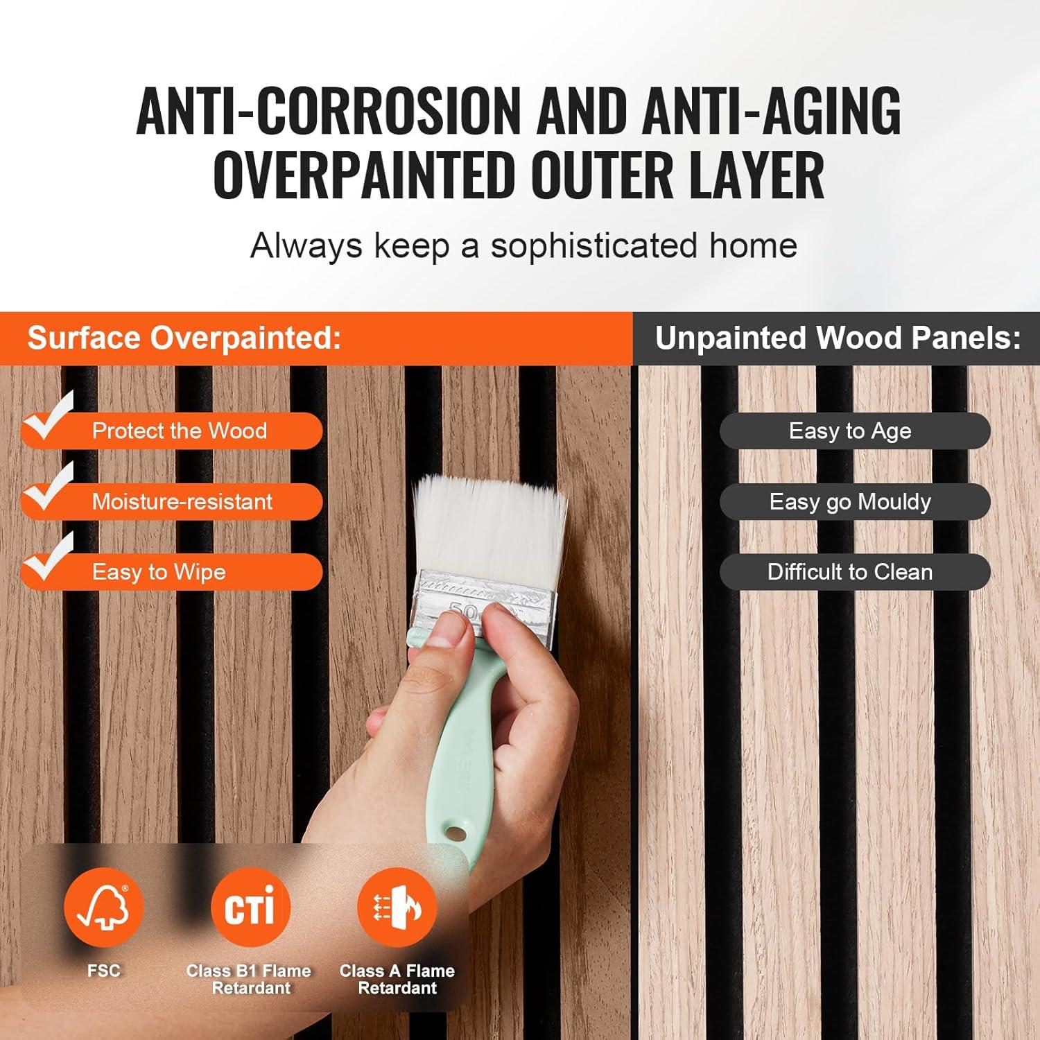 VEVOR Wood Slat Acoustic Panels for Modern Wall Decor