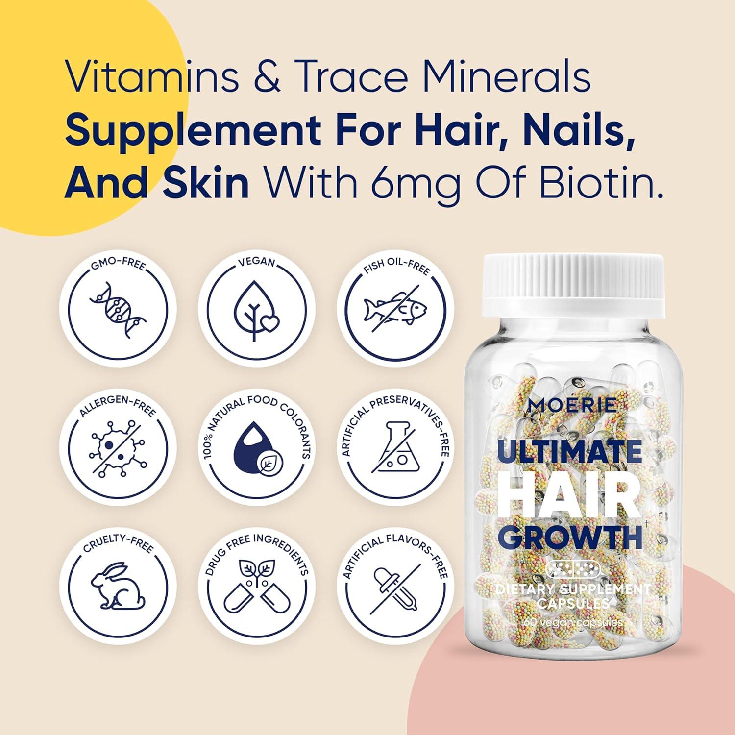 Moerie Ultimate Hair Growth Biotin & Mineral Vegan Capsules