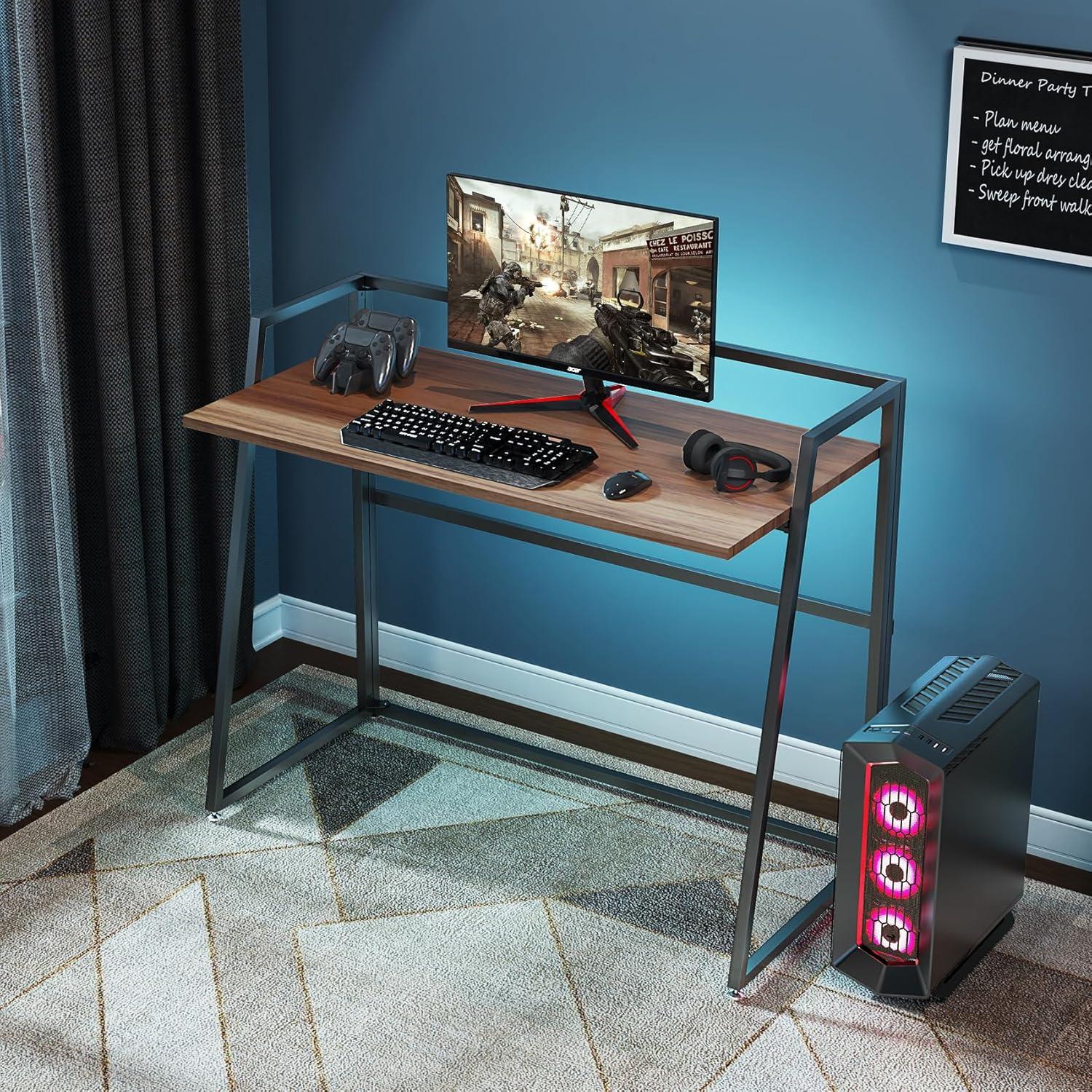 EUREKA ERGONOMIC Foldable Desk 41 inch Small Desk Save Space, Folding Desk No Assembly Required folable Desk Home Office Folding Computer Desk Table Portable, Easy to Fold Up or Down