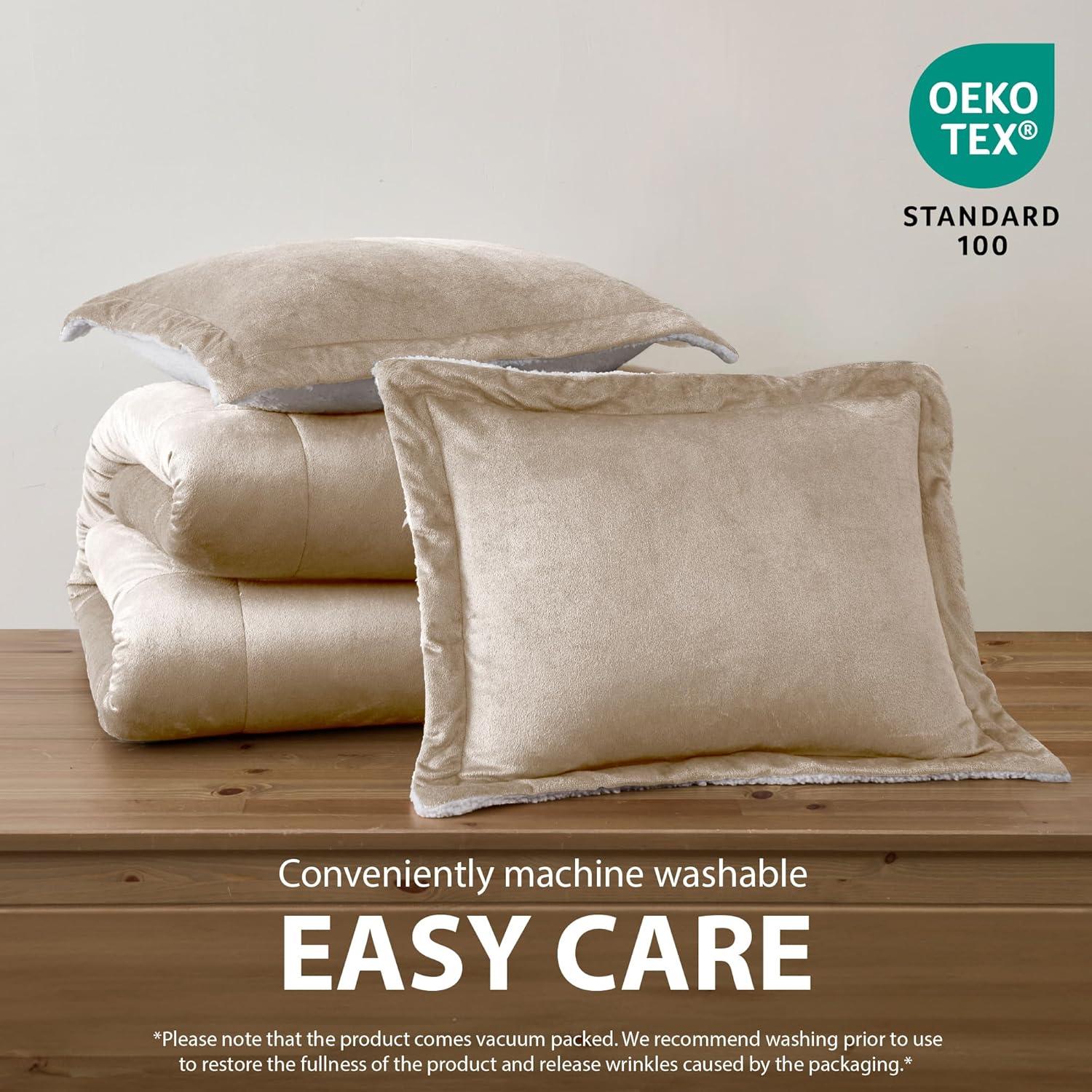 Ultra Plush Reversible Micro-Mink and Sherpa 3-Piece Comforter Set