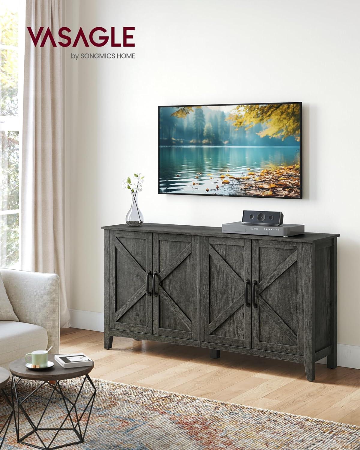 Wrought Studio™ Yvette 59"W Credenza Sideboard, Buffet Storage Cabinet