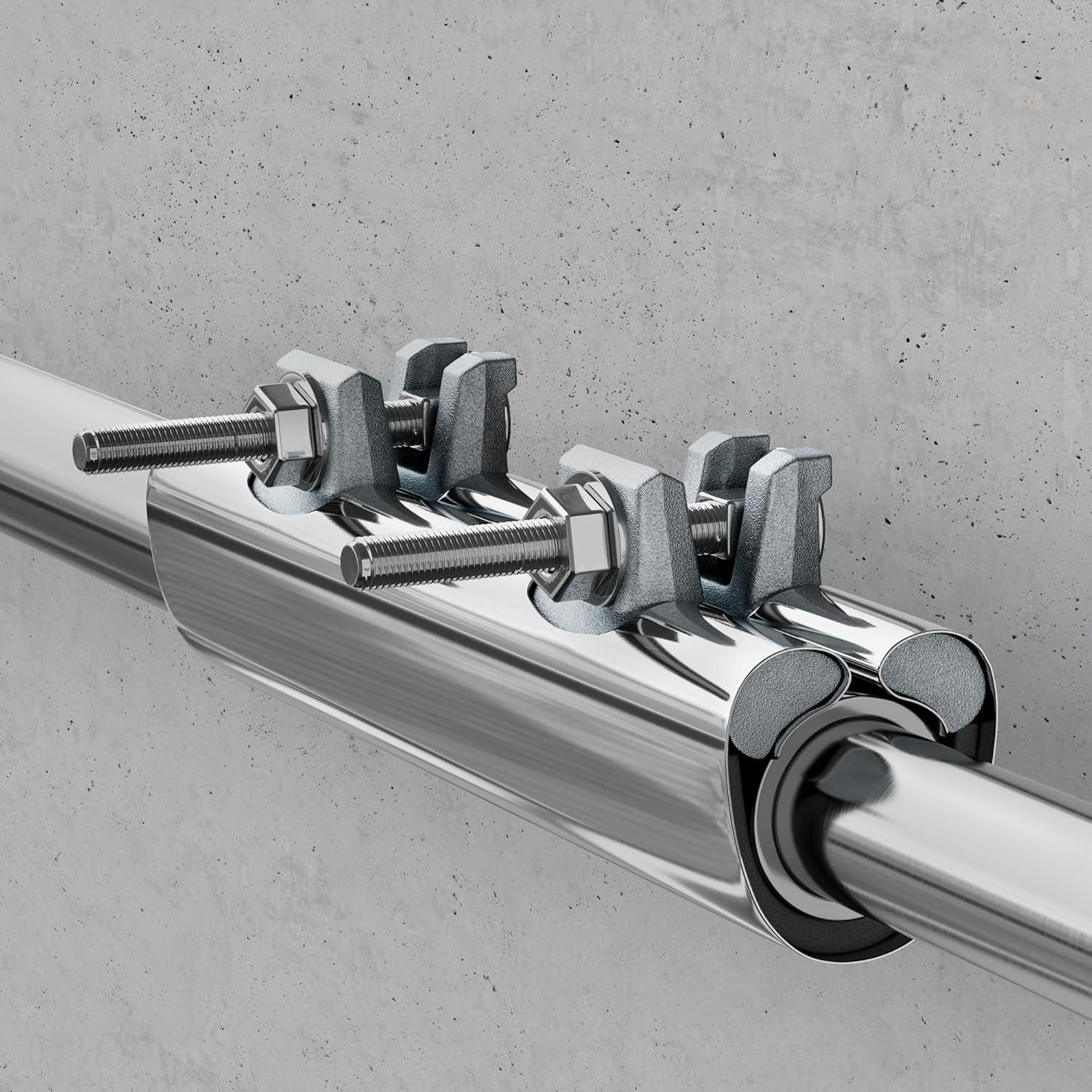 6" Stainless Steel Repair Clamp, Two Bolt, 1" IPS 1-1/4" CTS,PartNo R60100 Jones