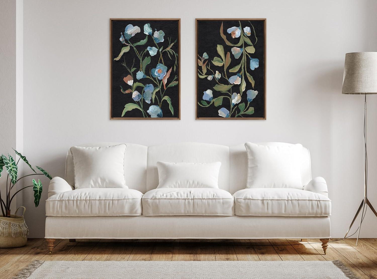 Kate & Laurel All Things Decor 23"x33" (Set of 2) Sylvie Foliage I and III Framed Canvas Arts by Nikita Jariwala Gold