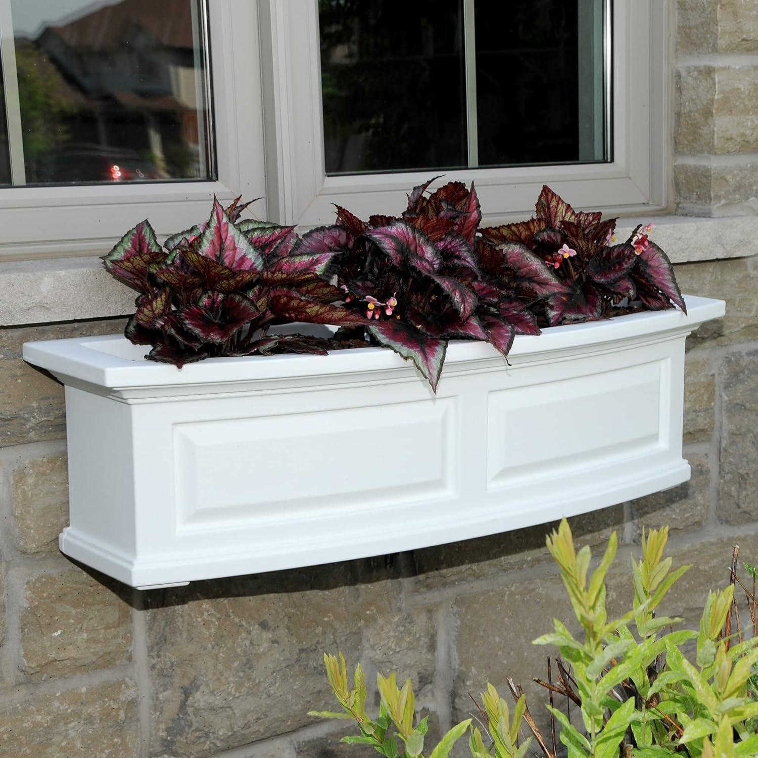 Nantucket Resin Window Box with Water Reservoir