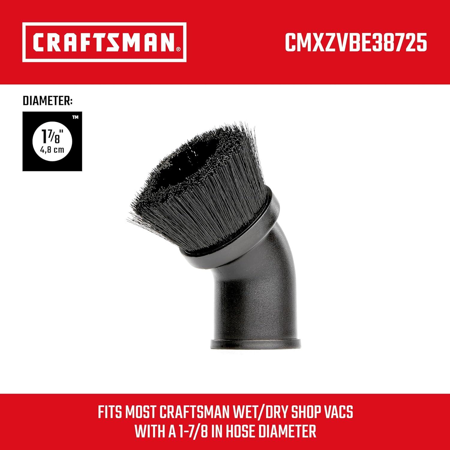 CRAFTSMAN CMXZVBE38725 1-7/8 in. Dusting Brush Wet/Dry Vac Attachment