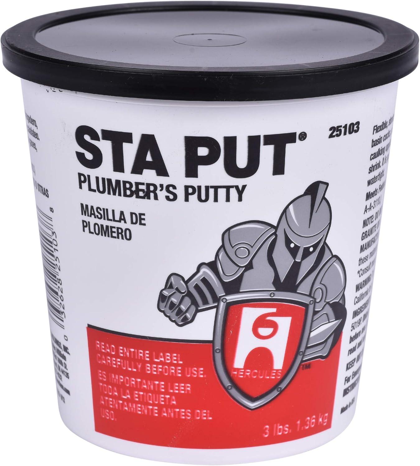 Hercules Beige 3 lb Plumber's Putty for Sealing Fixtures