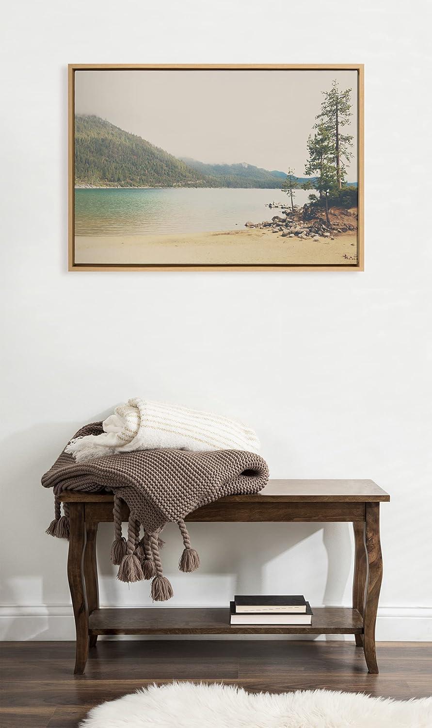 Sylvie Lake Tahoe California Framed Canvas by Laura Evans - Kate & Laurel All Things Decor