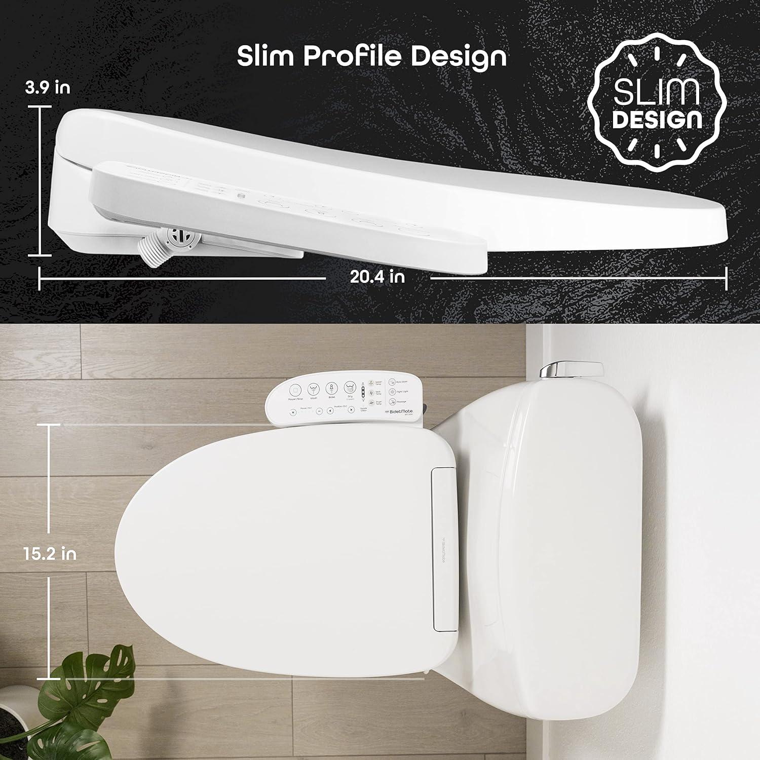 Series Electric Heated Smart Toilet Round Bidet Seat