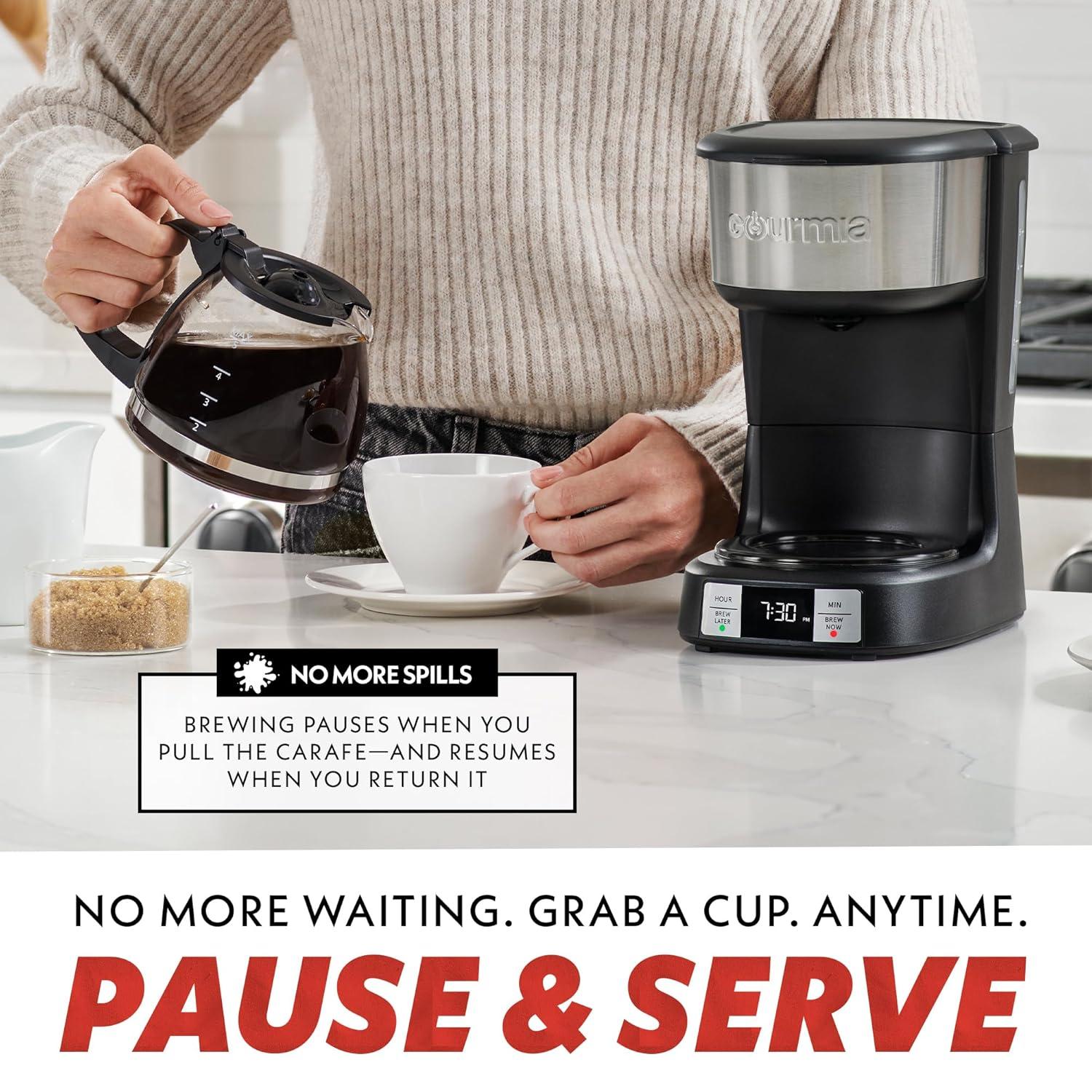 5-Cup Programmable Drip Coffee Maker With Brew Later