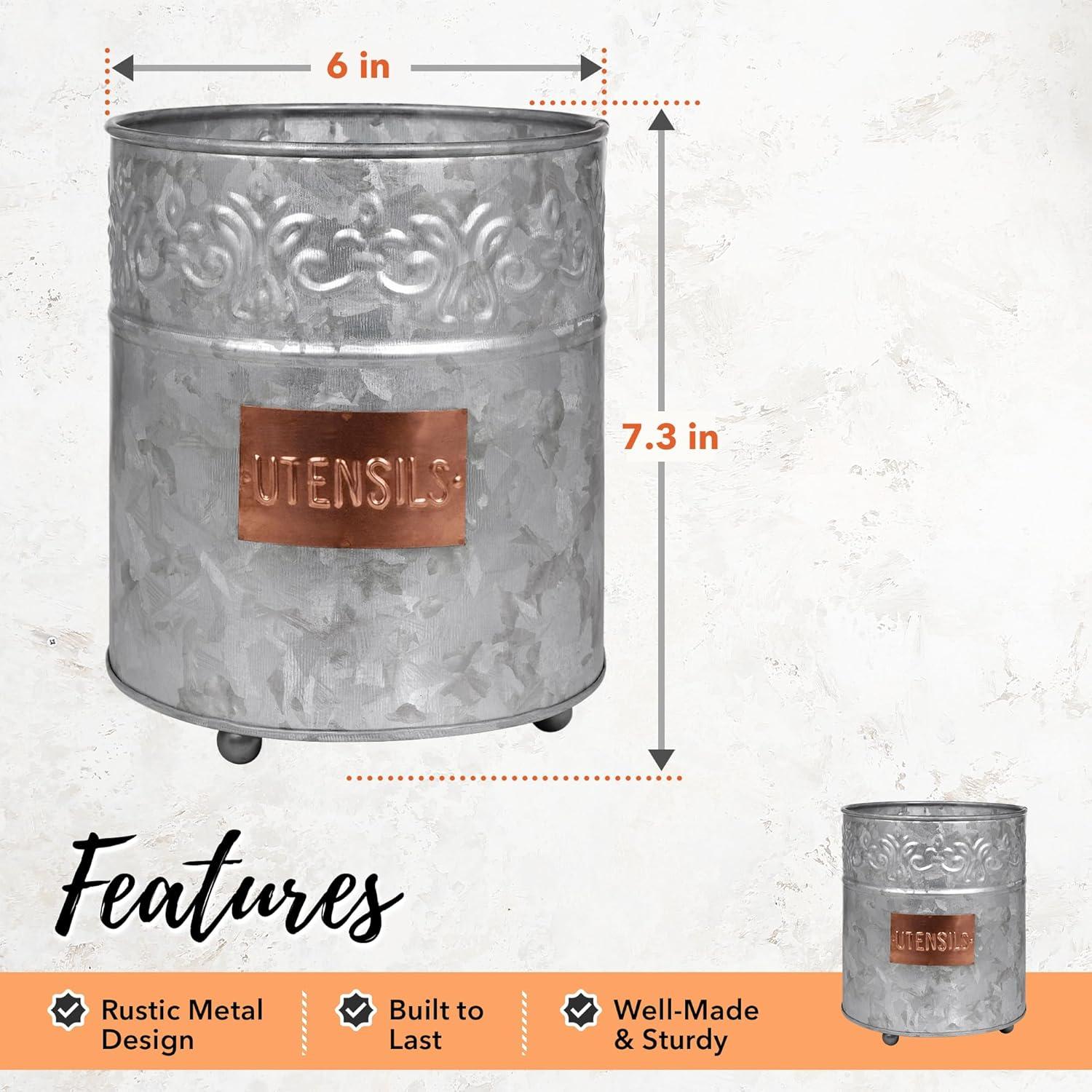 August Grove® Galvanized Utensil Crock