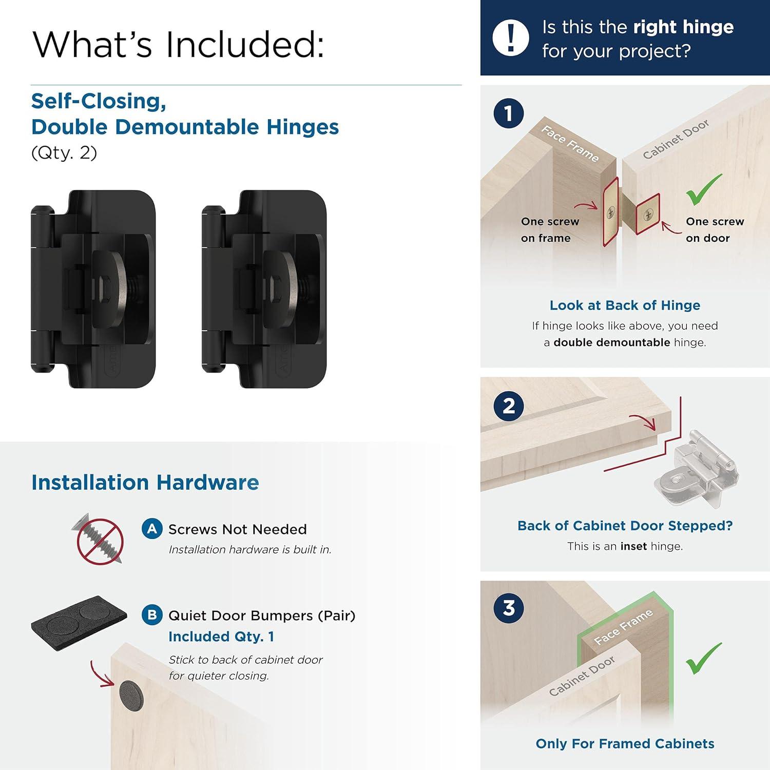 3/8" Demountable Traditional Hinge