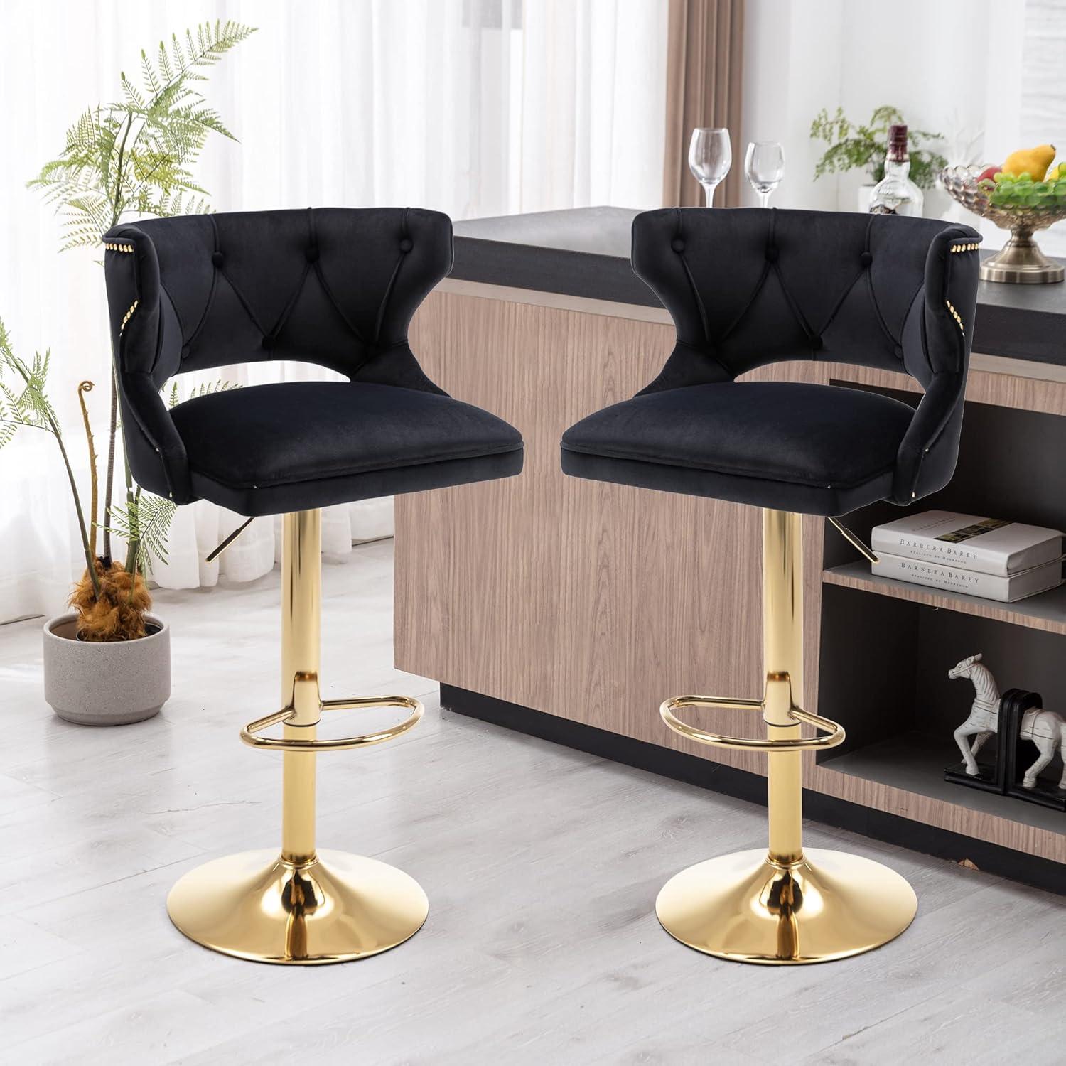 Rosdorf Park Swivel Adjustable Height Counter Stool (Set of 2)