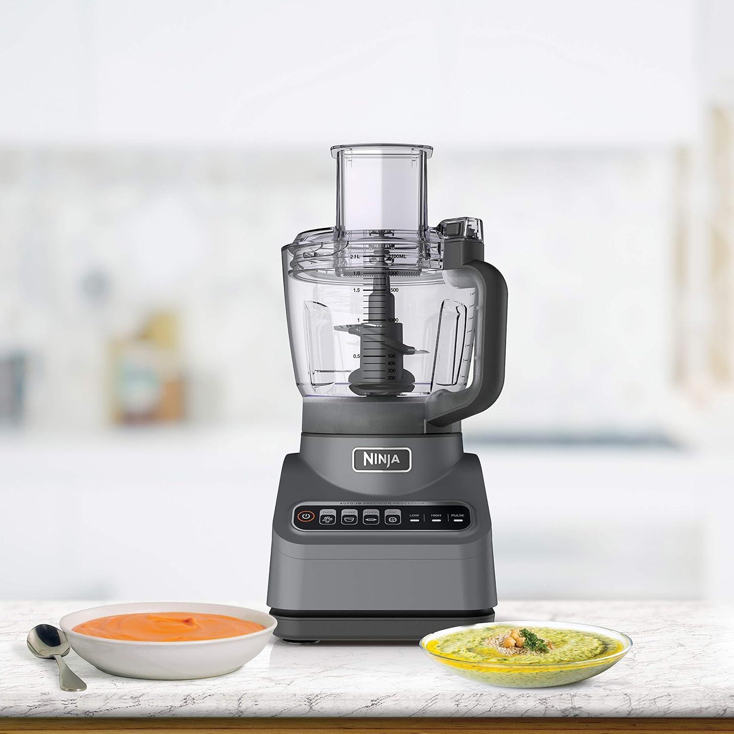 Ninja 9-Cup Silver Food Processor with Variable Speed and Attachments