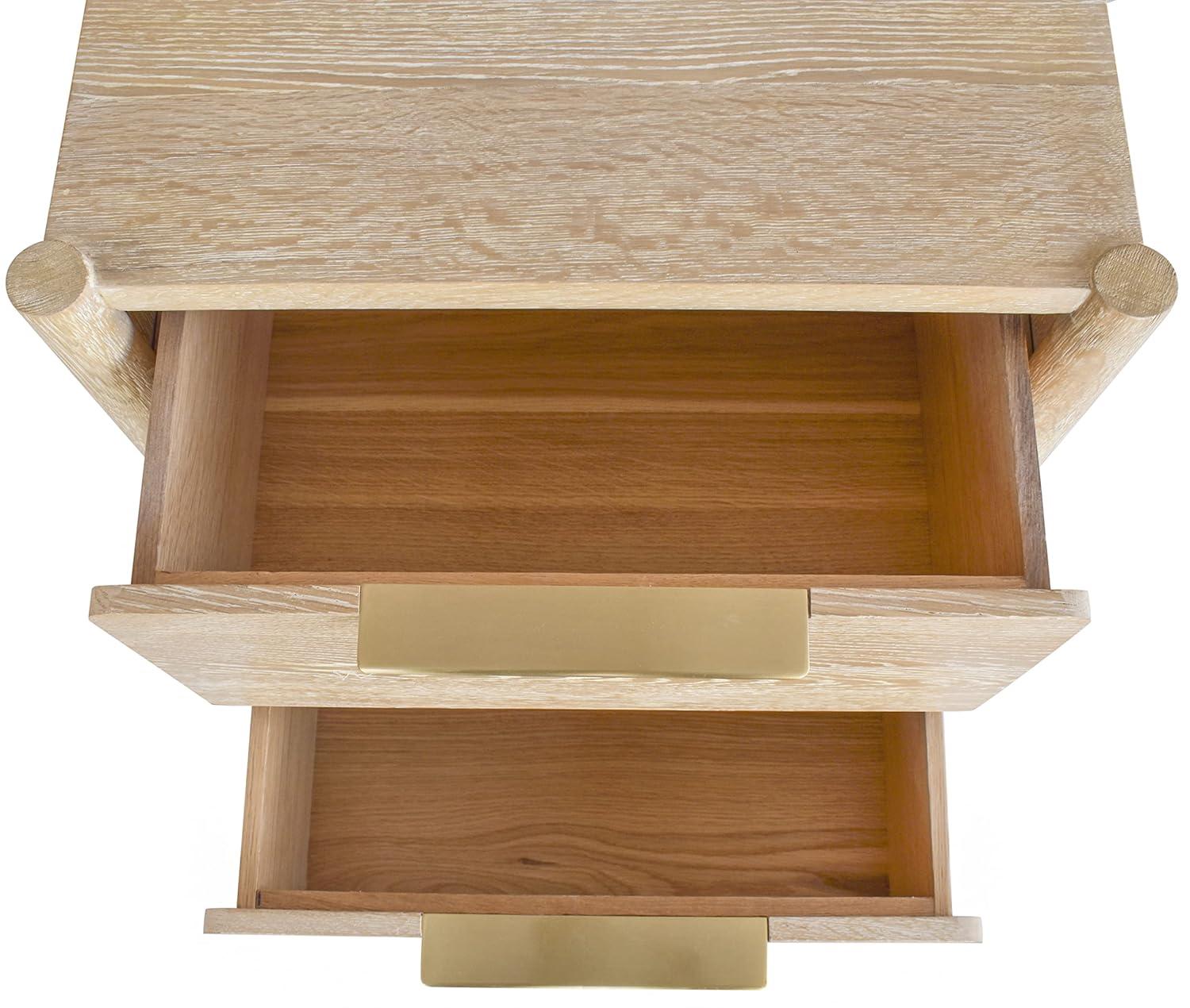 Meridian Furniture,Oakwood White Oak Nightstand