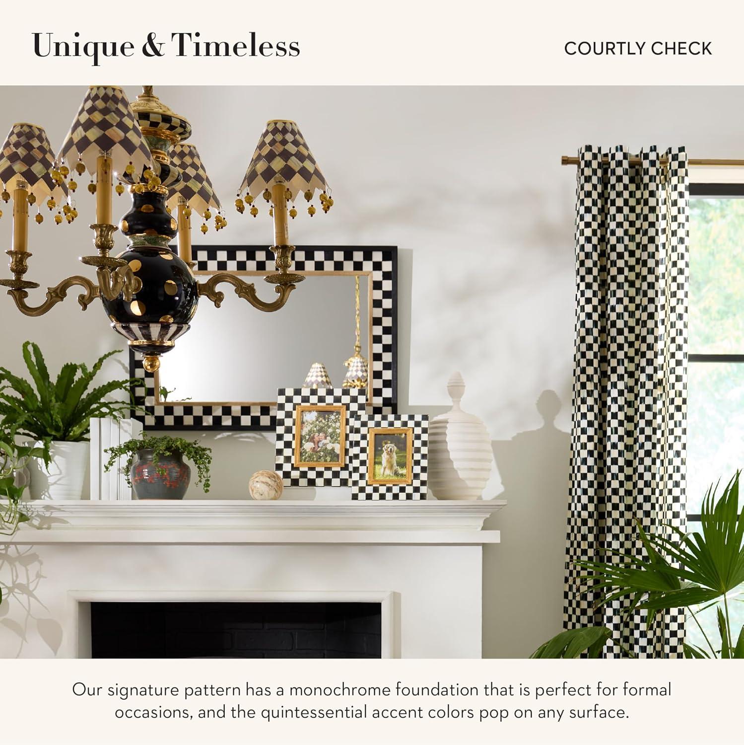 Classic Black and Gold Trim 4x6 Tabletop Photo Frame