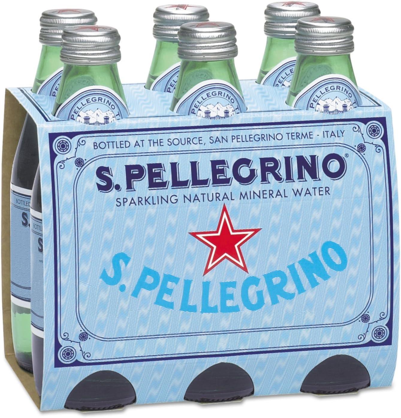 SanPellegrino Sparkling Natural Mineral Water, 8 Oz Bottle (Pack of 24)