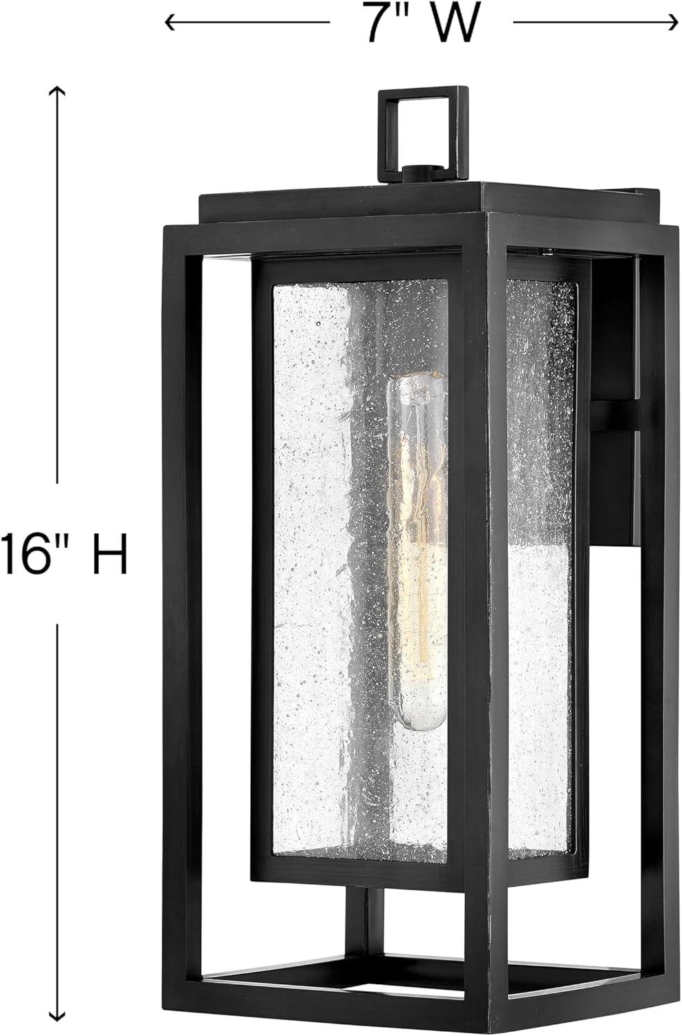 Republic Seeded Glass Outdoor Wall Mount Lantern
