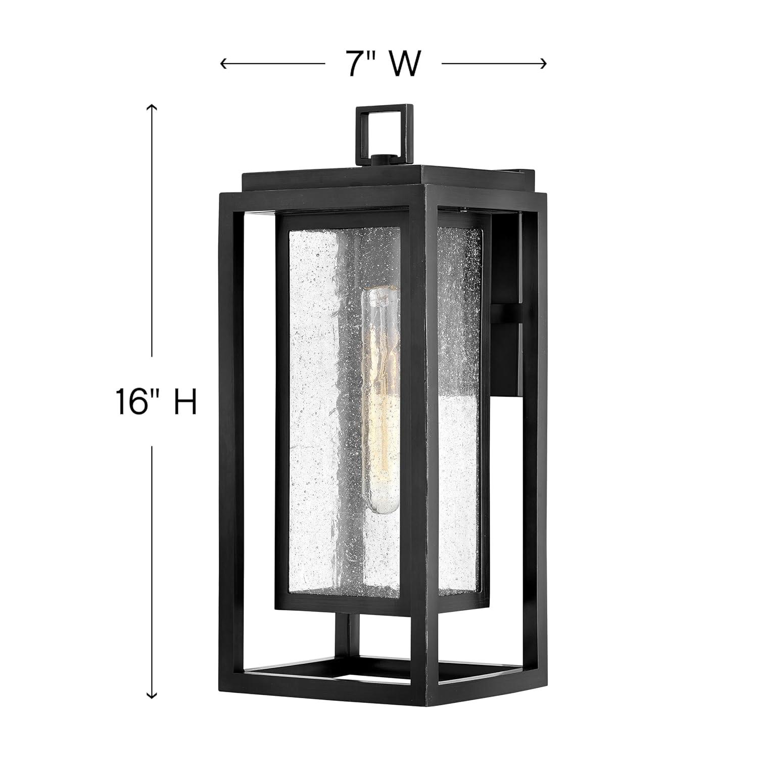 Republic Seeded Glass Outdoor Wall Mount Lantern