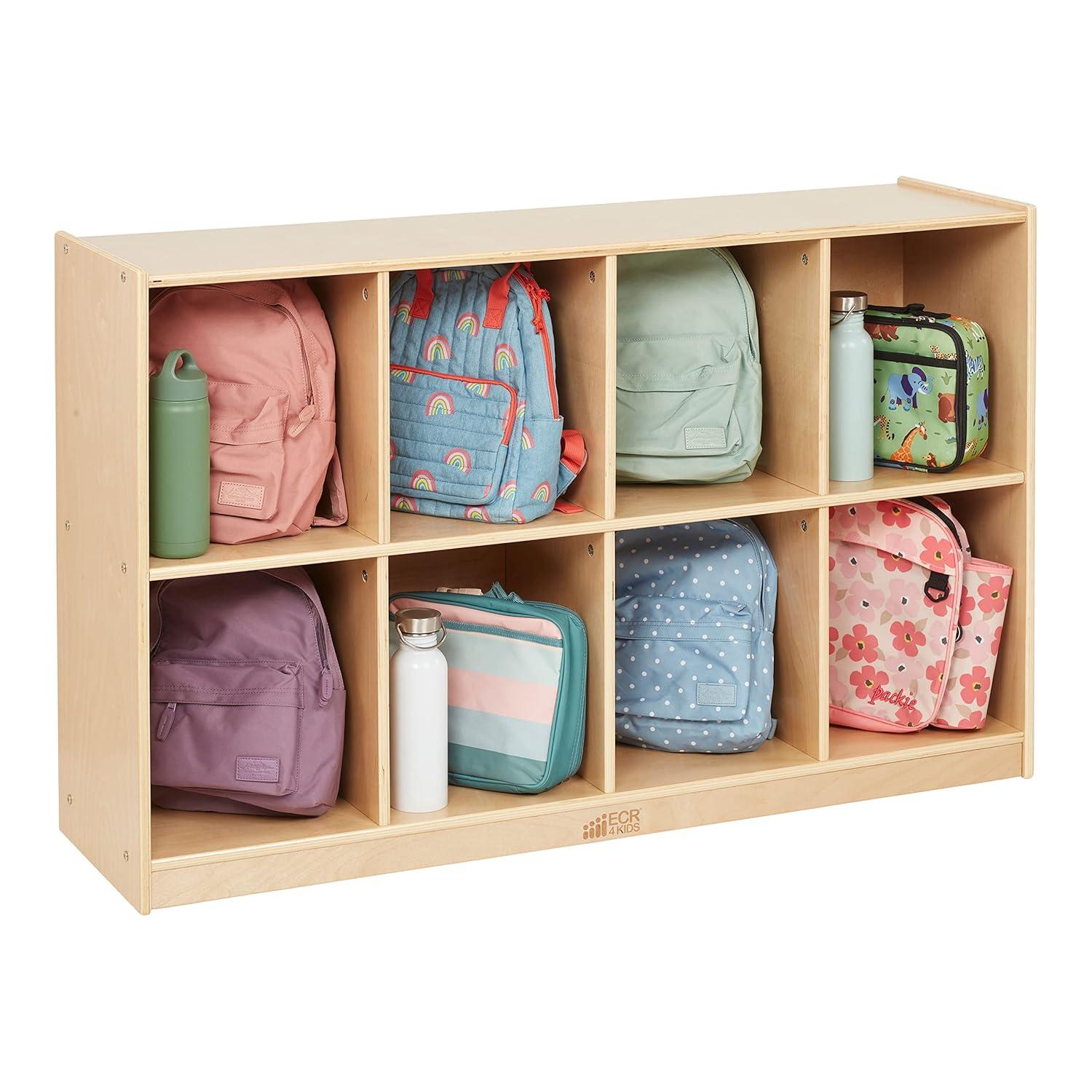 ECR4Kids ECR4Kids 8-Compartment Mobile Backpack Storage Cabinet, Classroom Furniture