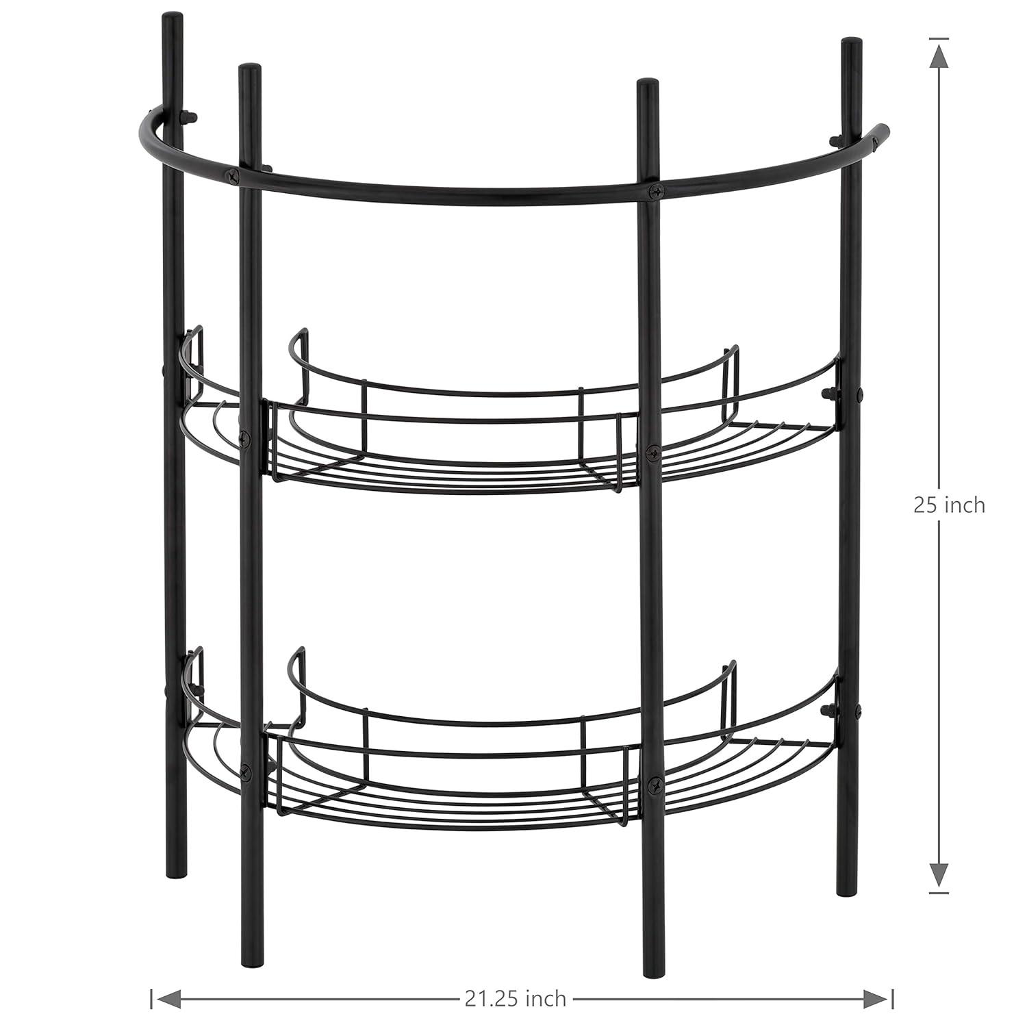 MyGift Bathroom Chrome Metal Under Sink Organizer