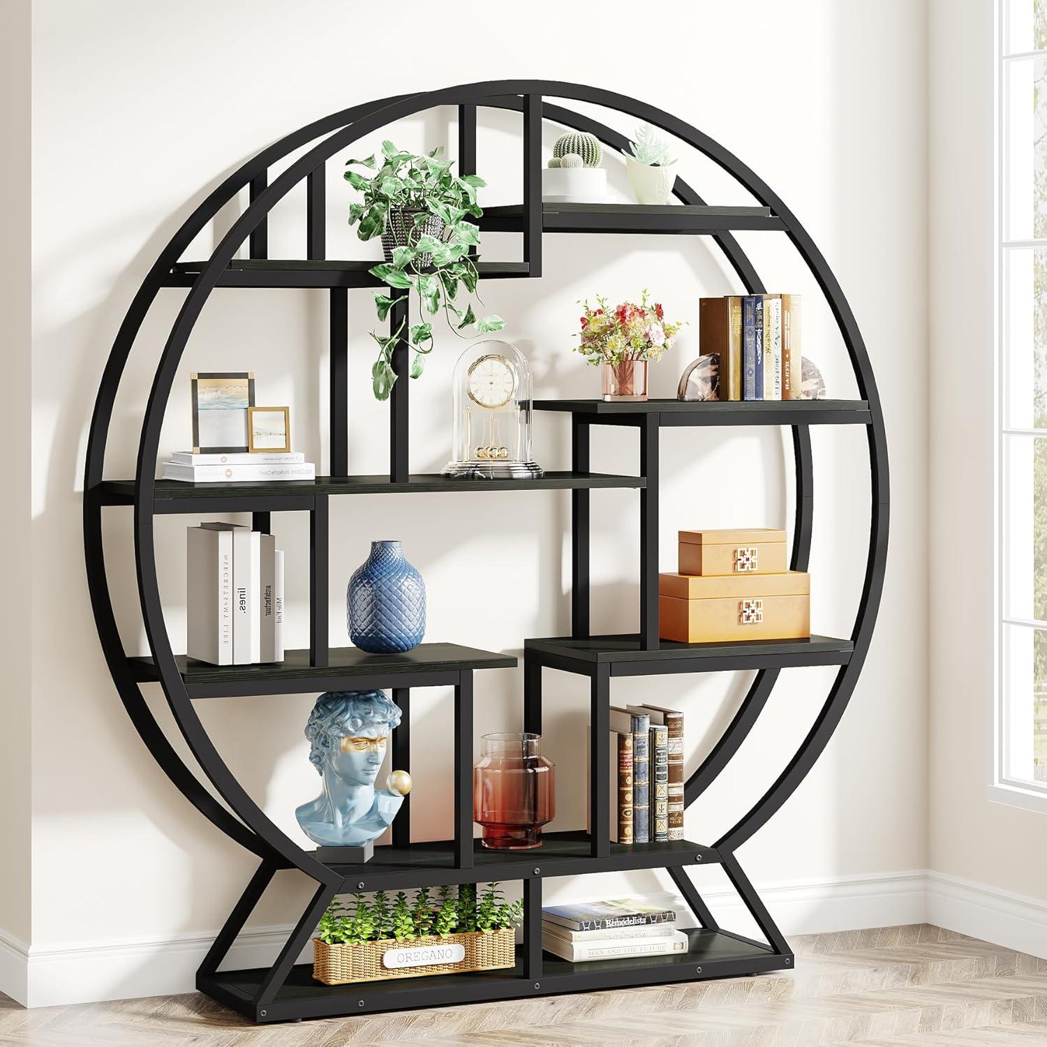17 Stories Drino 63" H x 59" W Steel Geometric Bookcase