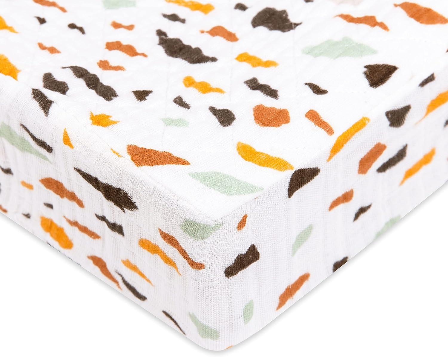 babyletto Terrazzo Quilted Muslin Changing Pad Cover