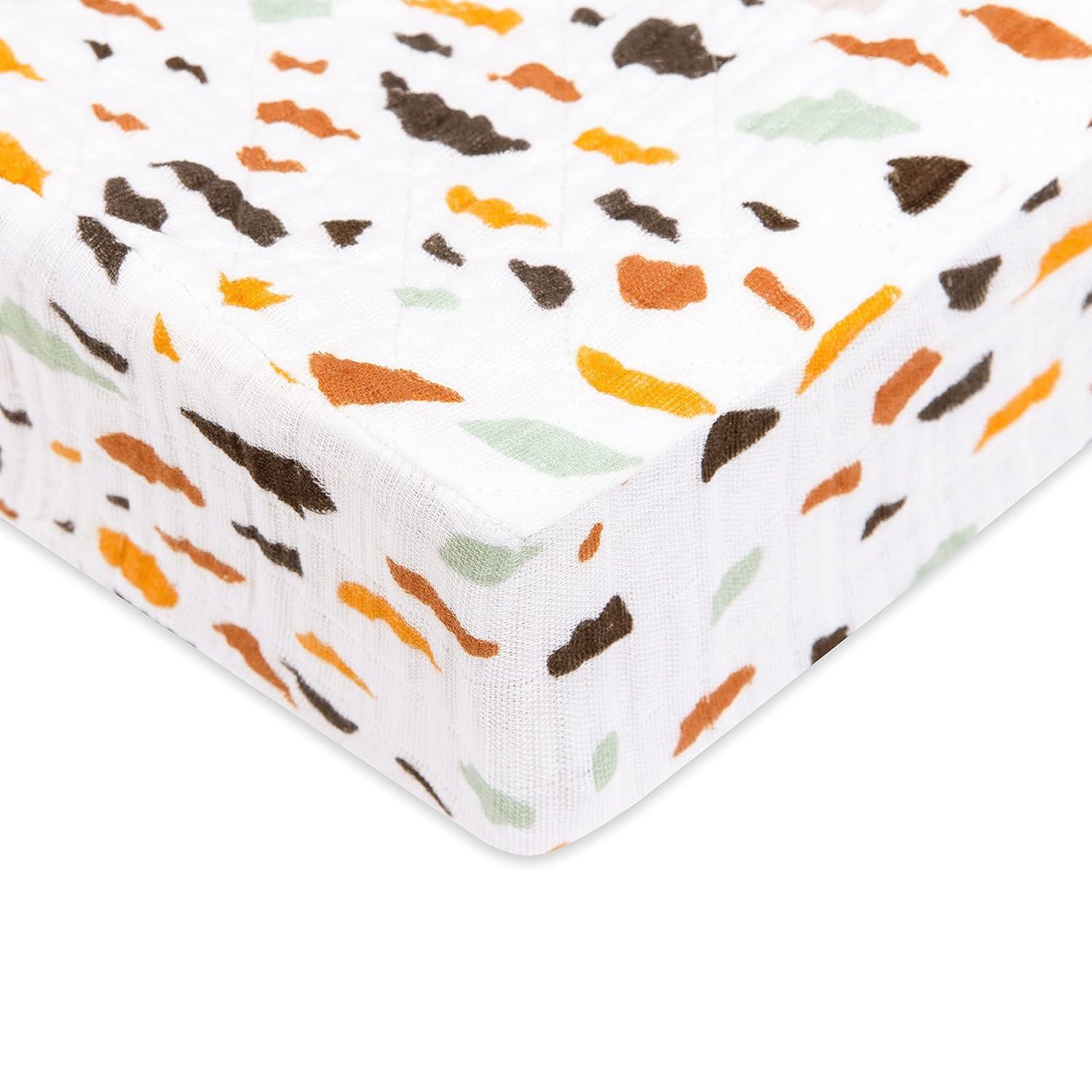 babyletto Terrazzo Quilted Muslin Changing Pad Cover
