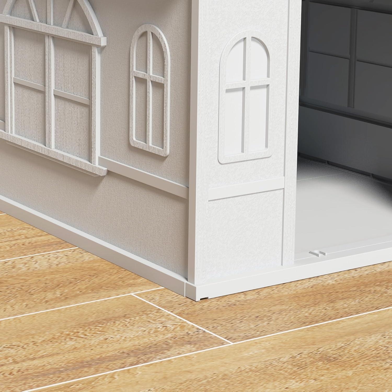 Plastic Dog House with Door Indoor Outdoor Waterproof Puppy Shelter