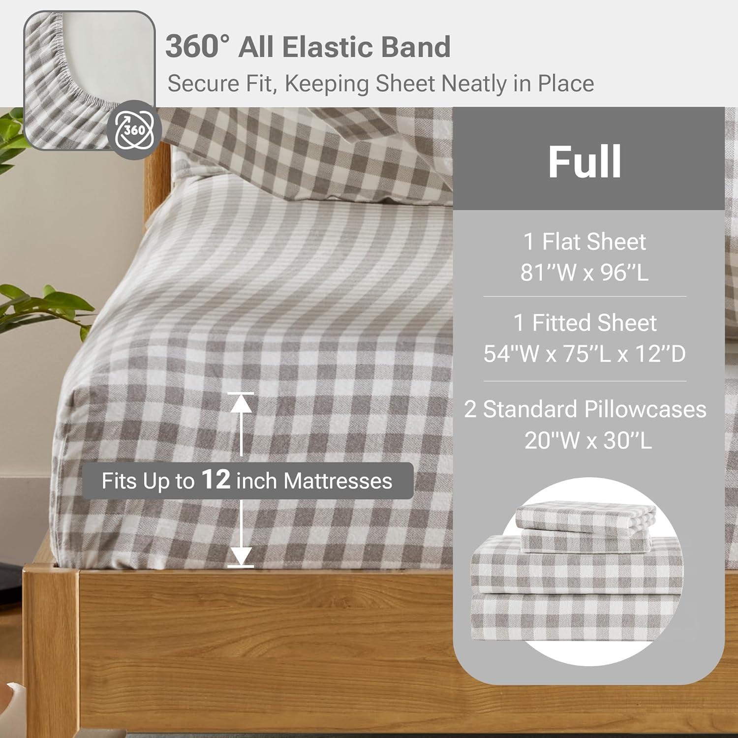 Madison Park Cozy Flannel 100% Cotton Sheet Set