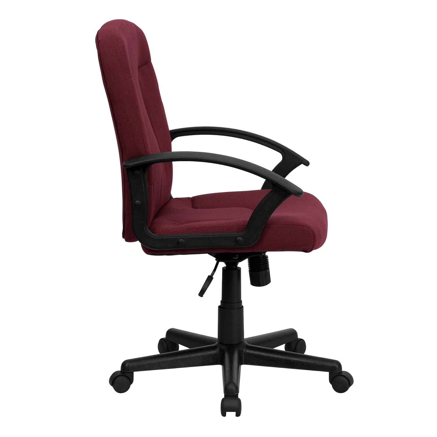 Flash Furniture Mid-Back Fabric Executive Swivel Office Chair with Nylon Arms (Set of 2)