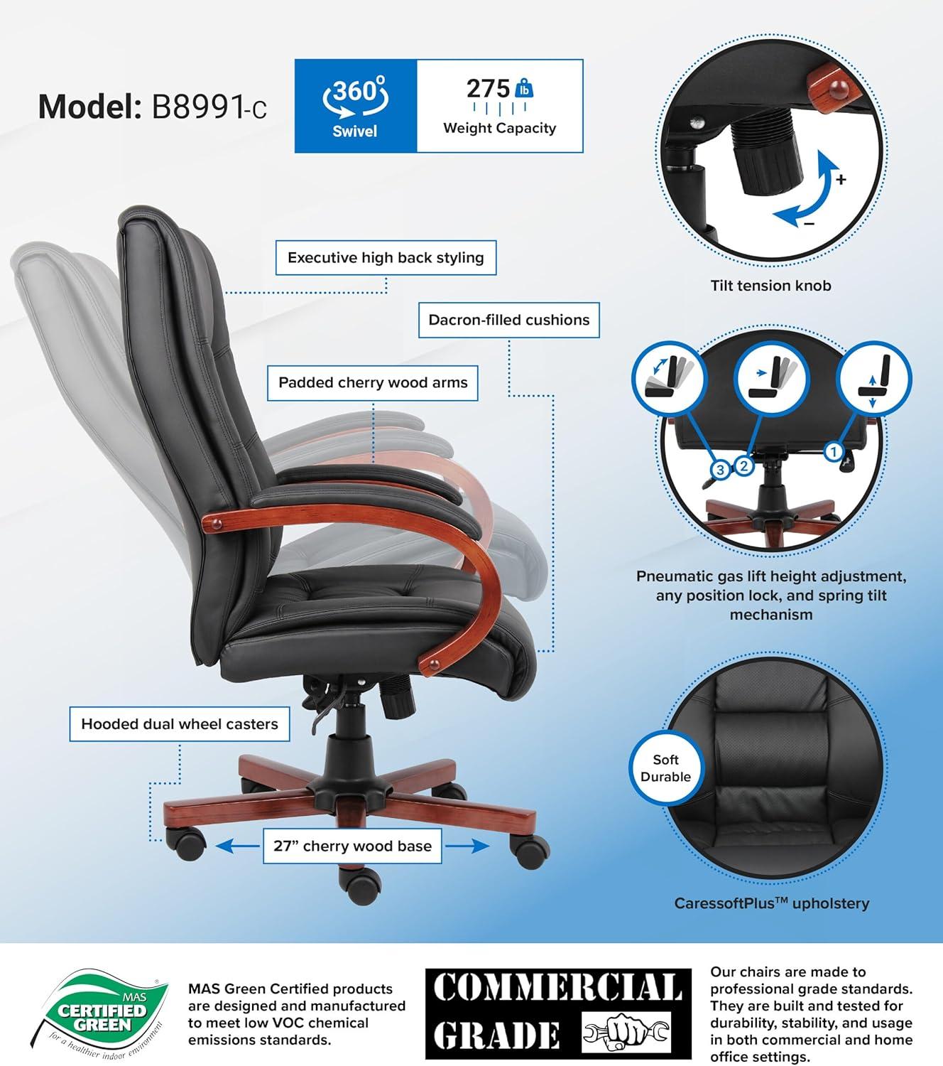 Boss Office Products Vinyl Executive Chair