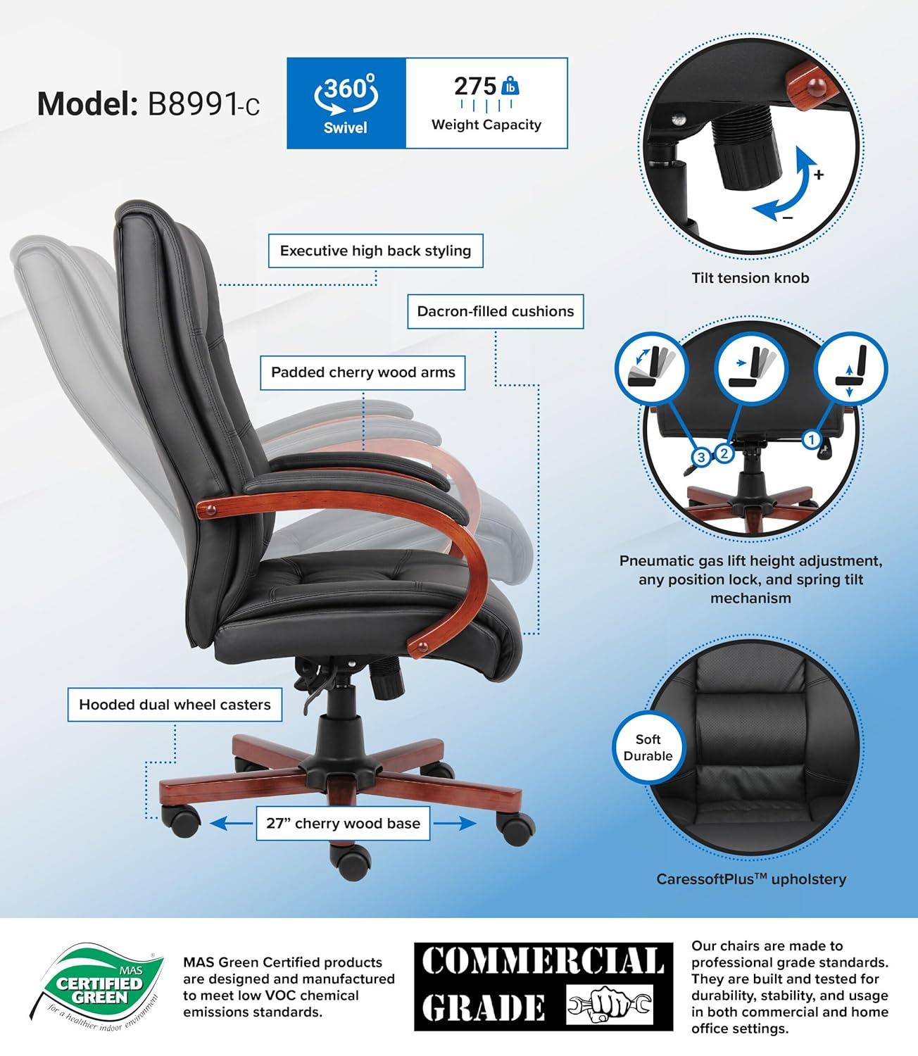 Boss Office Products Vinyl Executive Chair