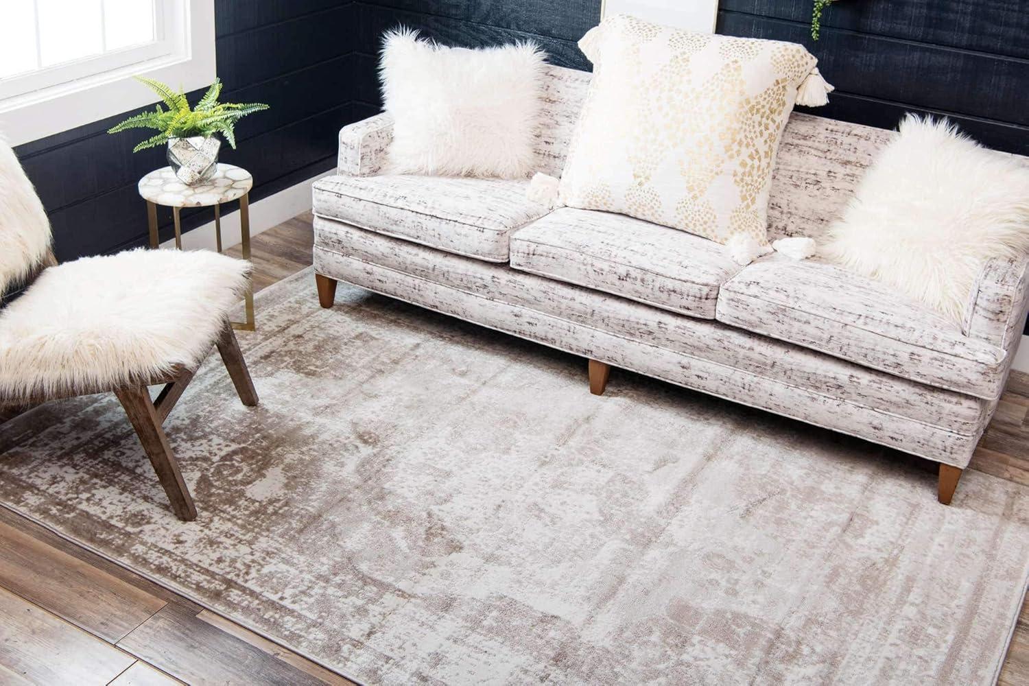 Unique Loom 9' 0 x 12' 0 Sofia Salle Garnier Gray Area Rug