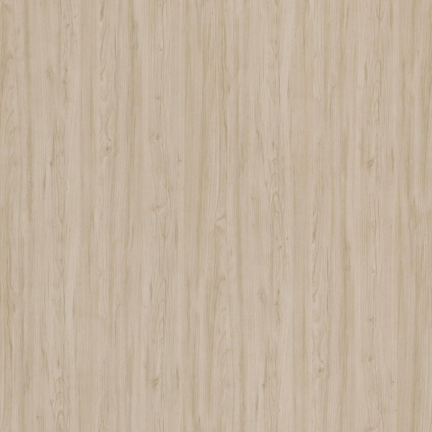 Natural Elm Small End Table with Drawer and Black Metal Legs