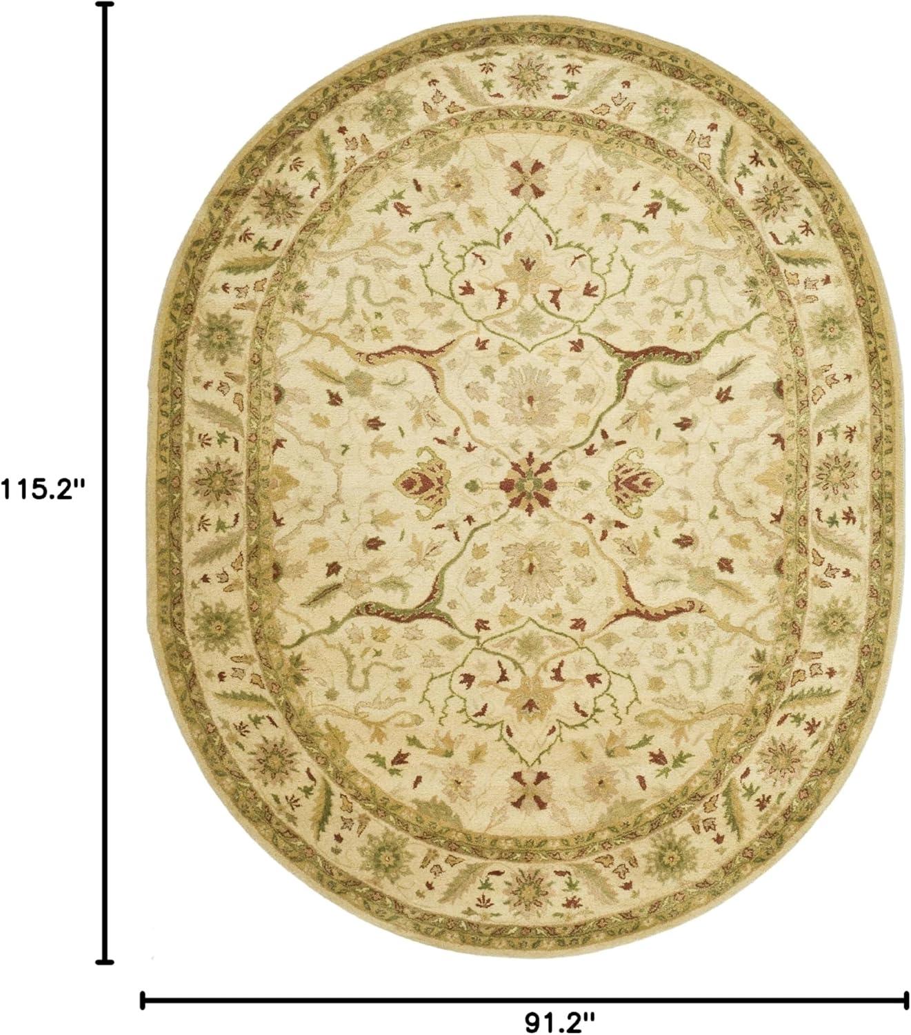 Antiquity AT14 Hand Tufted Indoor Area Rug - Ivory - 7'6"x9'6" Oval - Safavieh