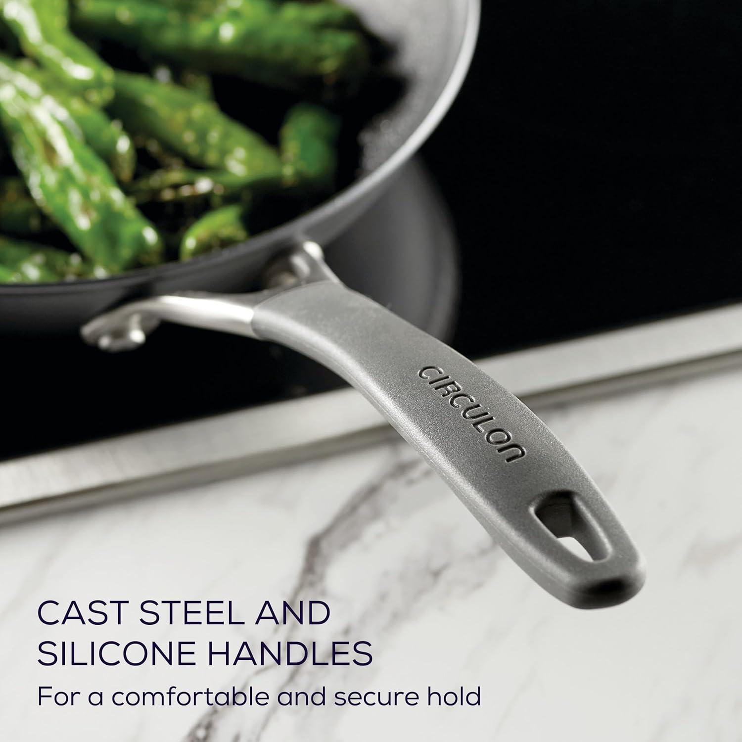 Graphite Stainless Steel Nonstick Induction Fry Pan Set, 2 Piece