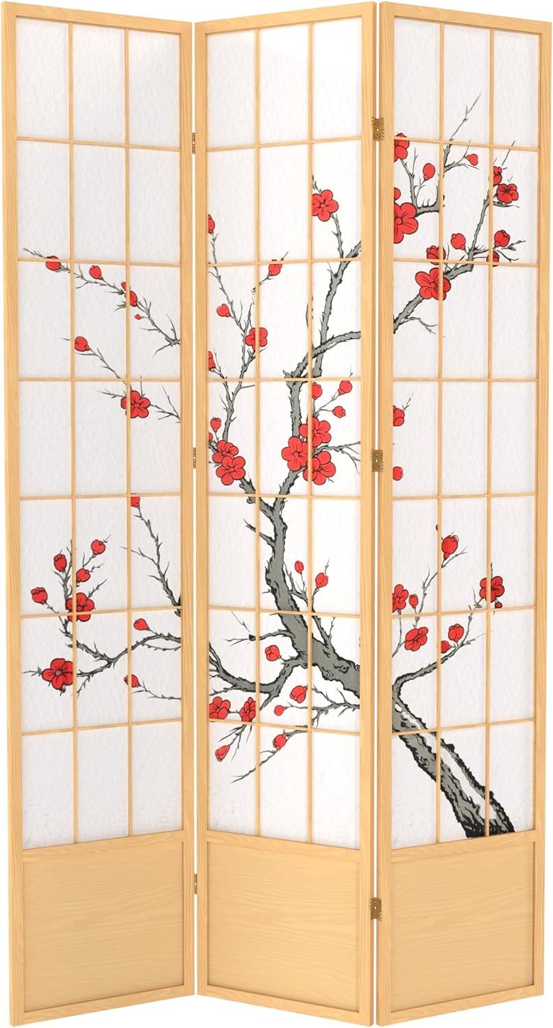 Red Lantern SS-84CBLSS-Natural-3P Room Divider, 3 Panel, Natural
