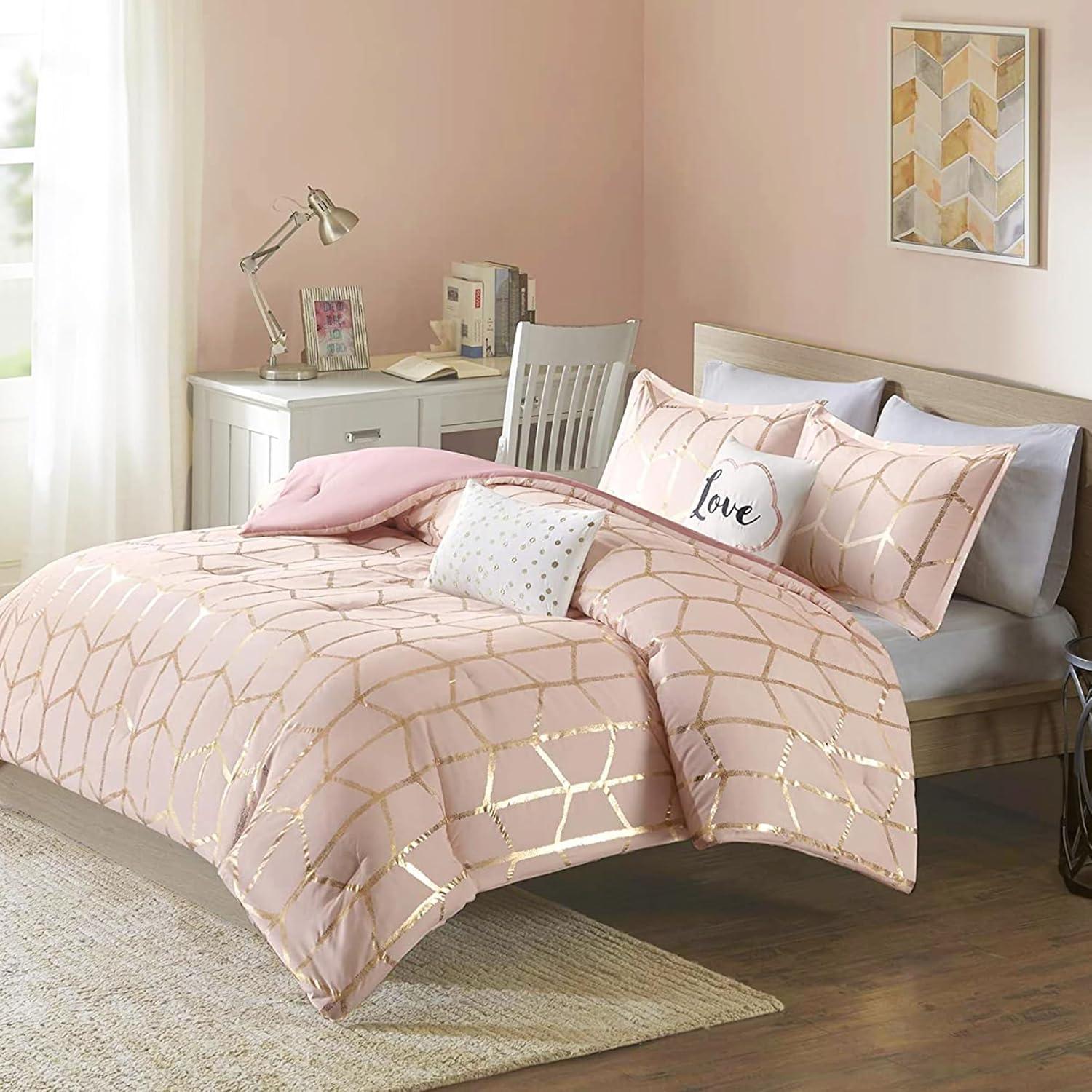 Raina Metallic Printed Comforter Set