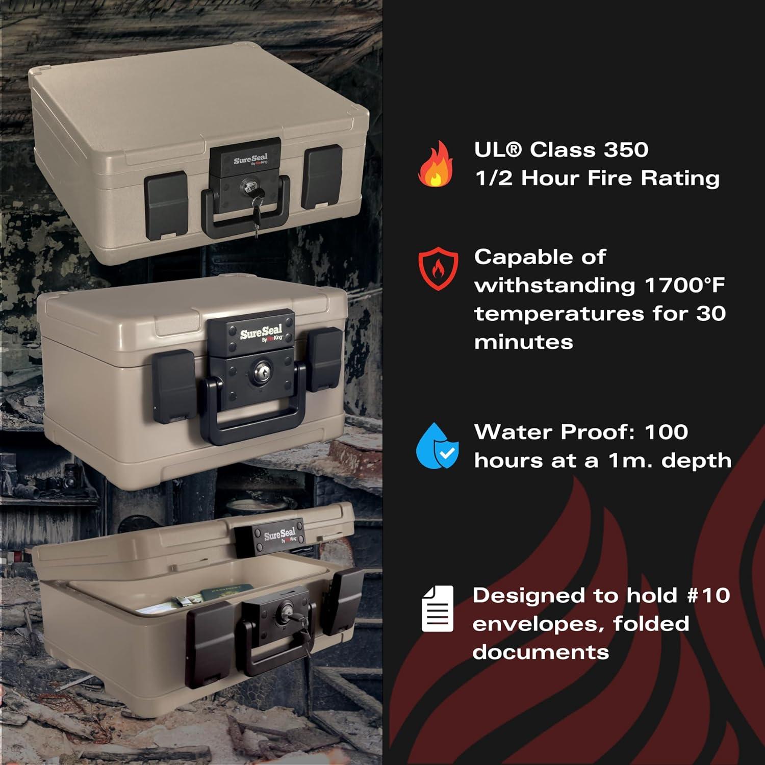 FireKing Fire And Water Chest Safe Box Lock