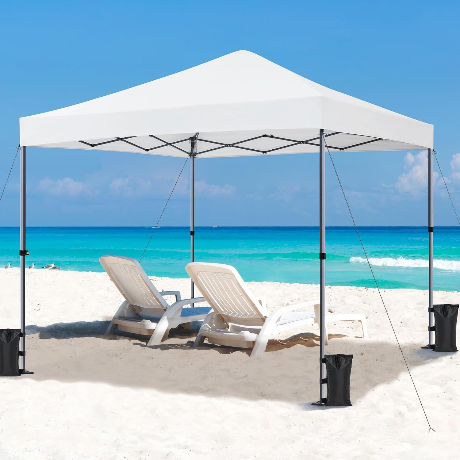 Yaheetech 10x10ft Pop-up Canopy with One-Push-To-Lock Setup Mechanism