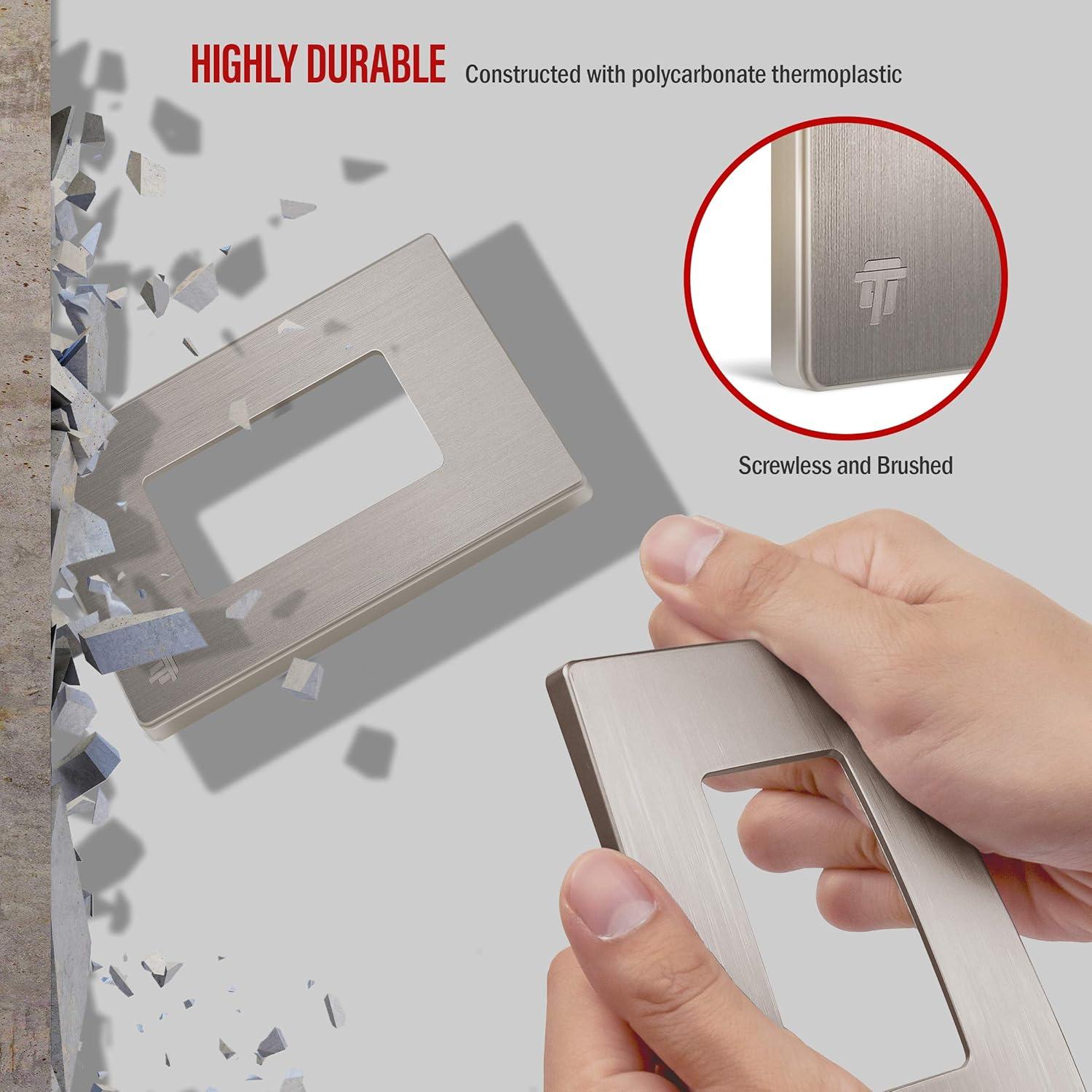 Enerlites No Subject 1 - Gang Rocker Standard Wall Plate
