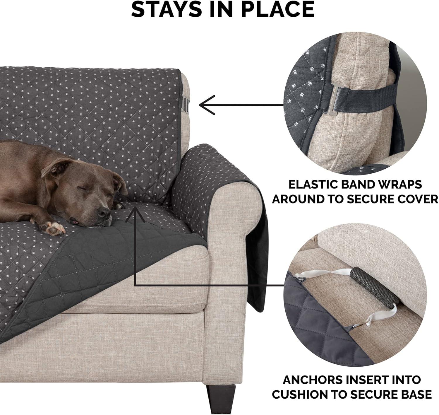 FurHaven Reversible Water-Resistant Small Sofa Loveseat Cover Furniture Protector