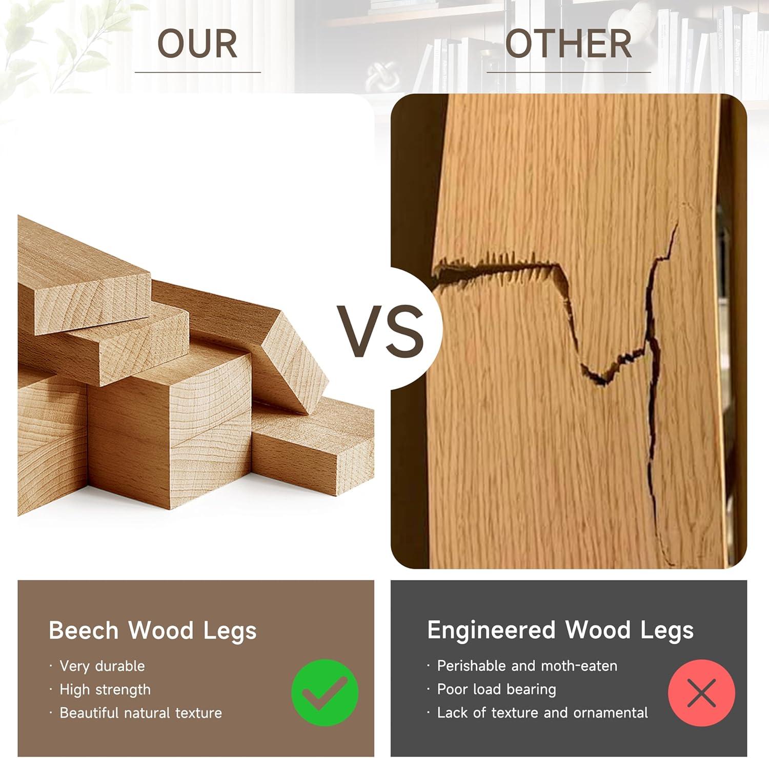 Art Leon Modern Swivel Fabric Accent Desk Chair with Beech Wood Legs, Yellow