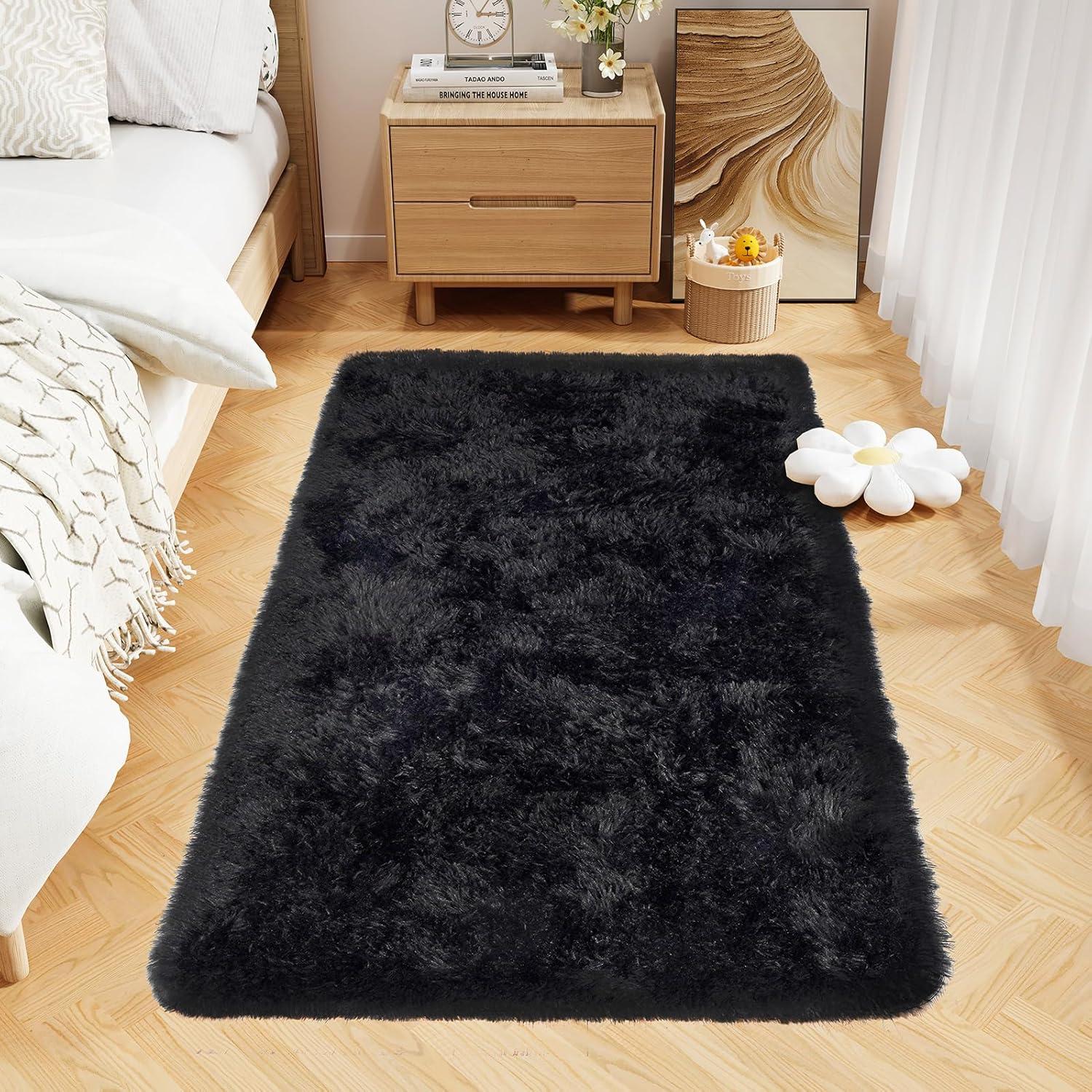 Noahas Soft Fluffy Area Rug for Living Room Bedroom Shaggy Accent Carpets for Kids Girls Rooms,8'x10',Red
