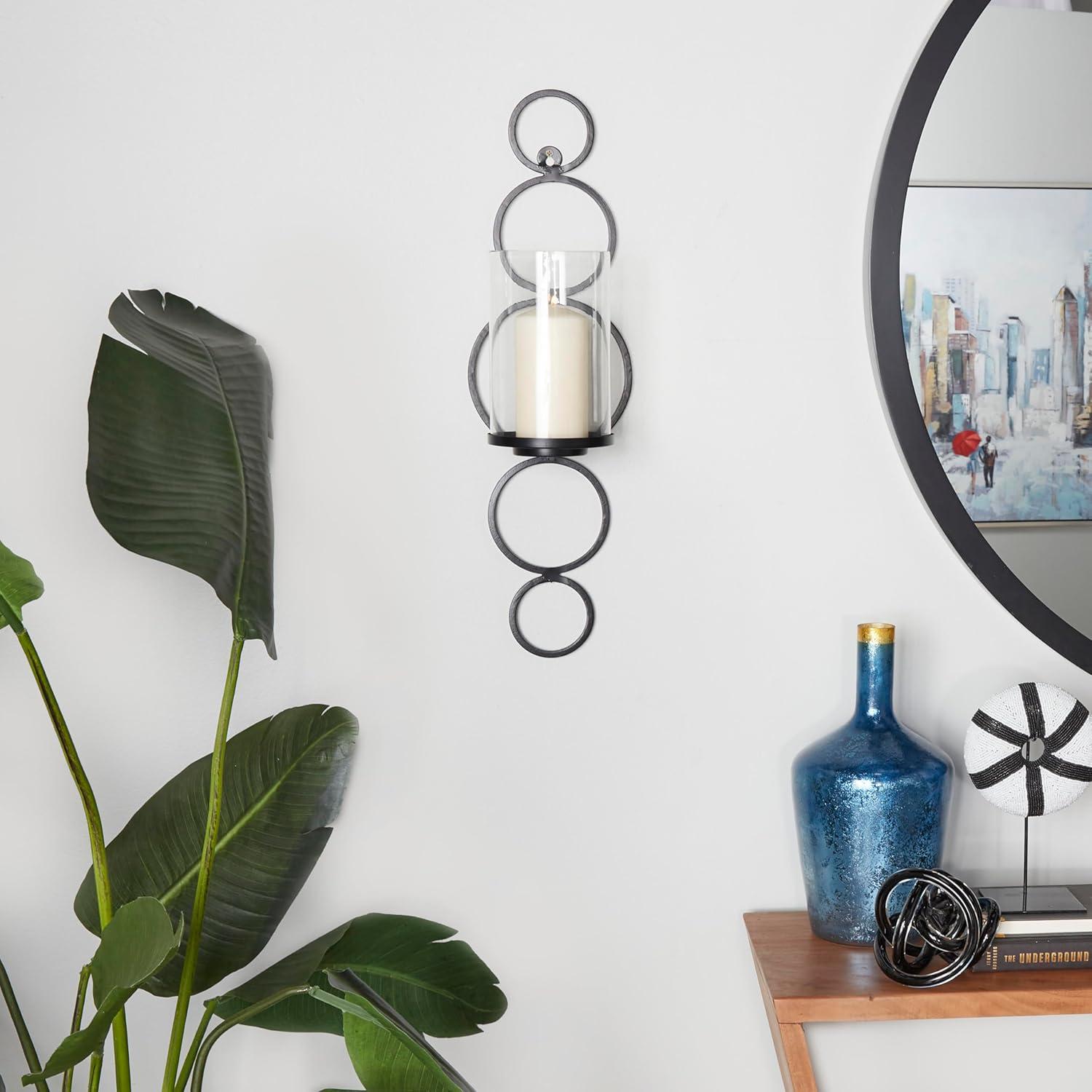 CosmoLiving by Cosmopolitan Black Metal Wall Sconce